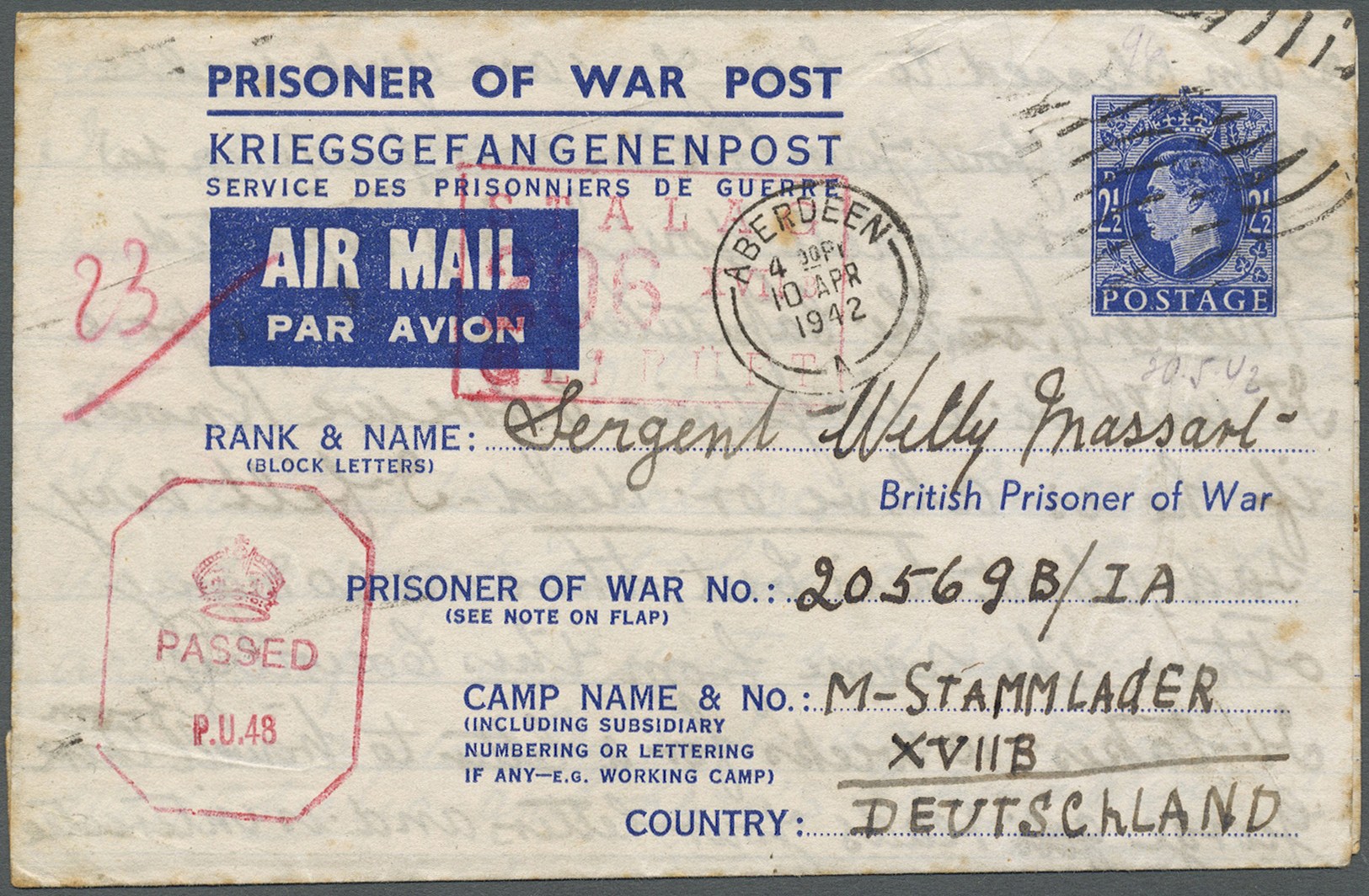 Br/GA Großbritannien: 1937/1948, Lot Of Ca. 58 Covers And Stationeries KGVI Era, Comprising Better WWII It - Andere & Zonder Classificatie