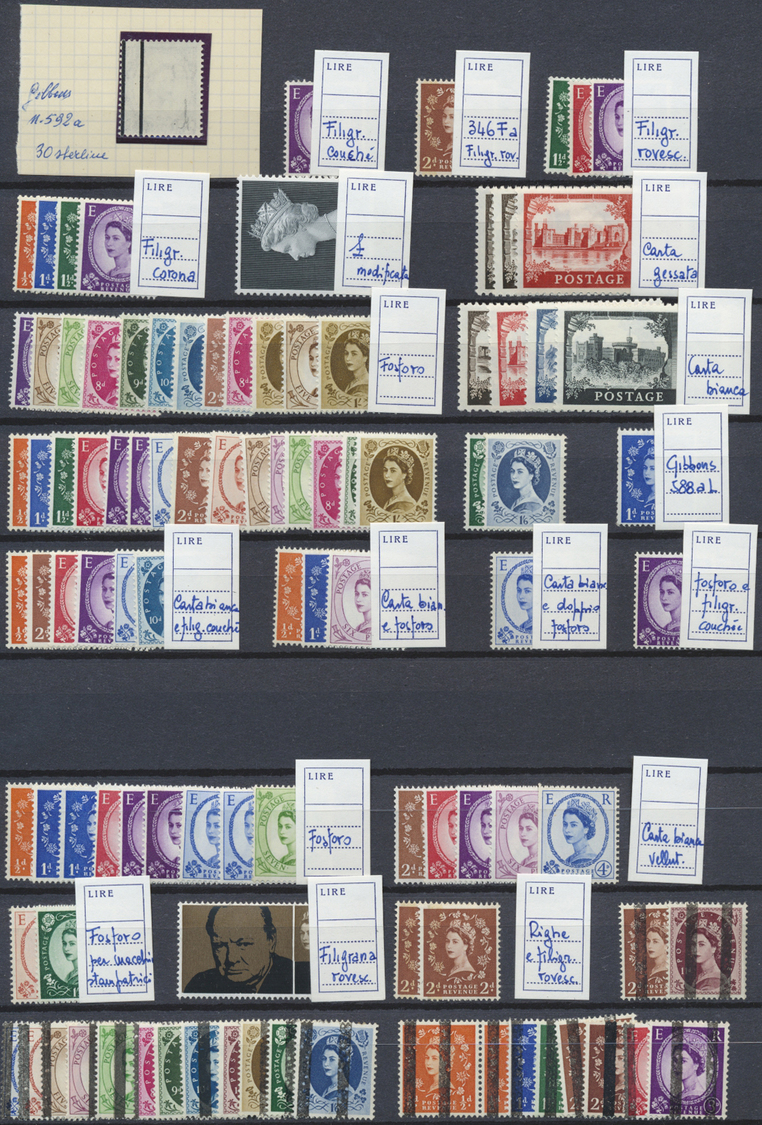 **/* Großbritannien: 1952/1977, Mainly U/m Assortment On Stocksheets, Comprising Especially A Nice Sectio - Andere & Zonder Classificatie