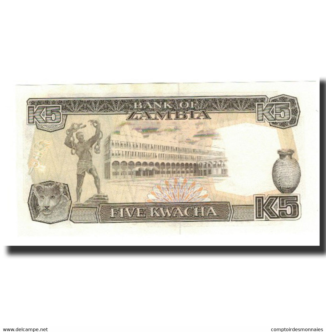 Billet, Zambie, 5 Kwacha, Undated (1989), KM:30a, NEUF - Zambie