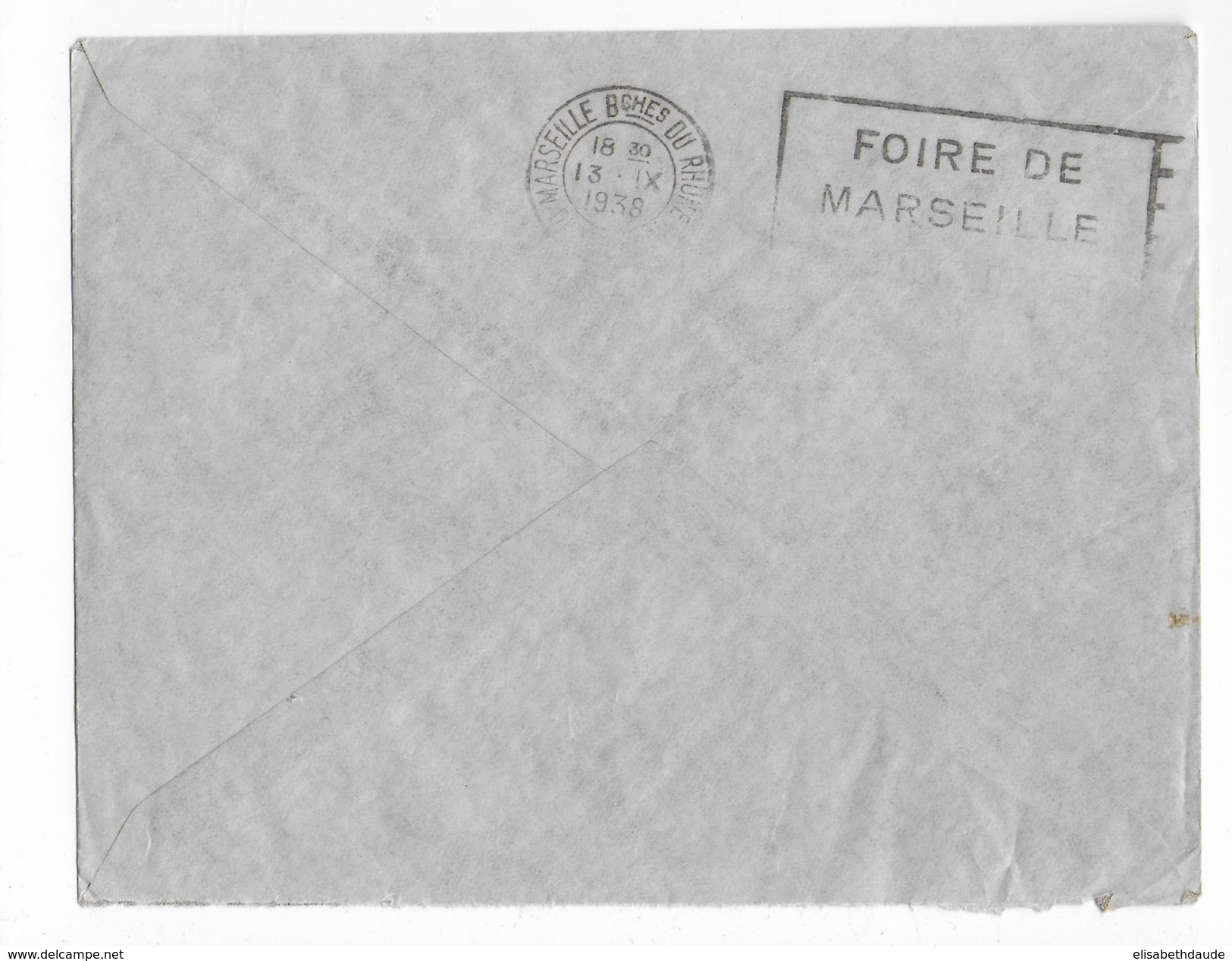 REUNION - 1938 - ENVELOPPE Par AVION De SAINT DENIS Avec CACHET De La FOIRE EXPOSITION SEPTEMBRE-OCTOBRE => MARSEILLE - Covers & Documents