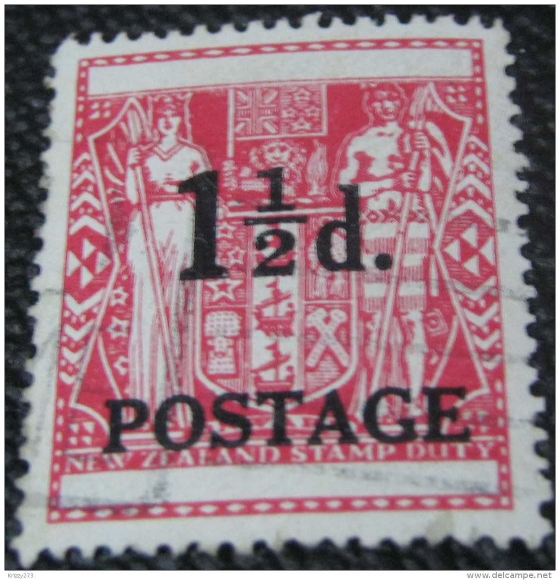 New Zealand 1950 Surcharge 1&frac12; D - Used - Used Stamps