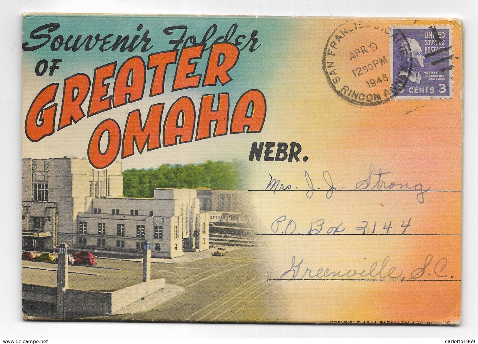 Souvenir Folder Of Greater Omaha 1948  - 18 Vedute Viaggiata Fg - Omaha