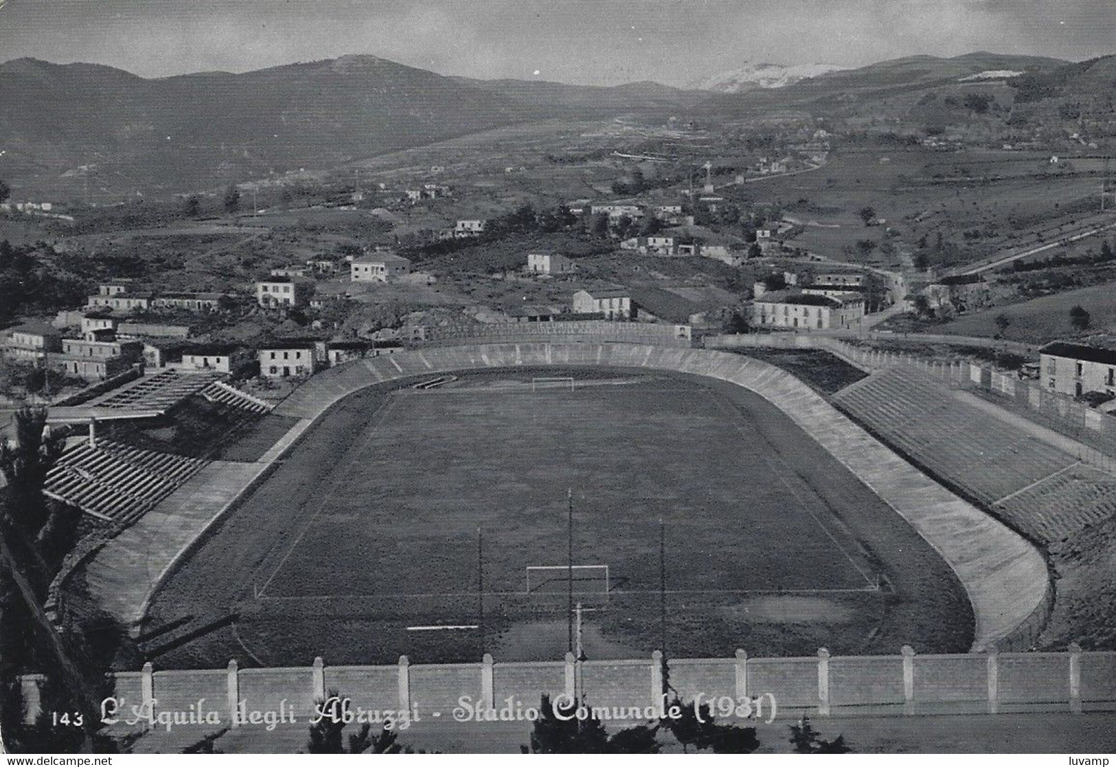 STADIO L'AQUILA DEGLI ABRUZZI - F/G B/N  LUCIDA  (230917) - Altri & Non Classificati