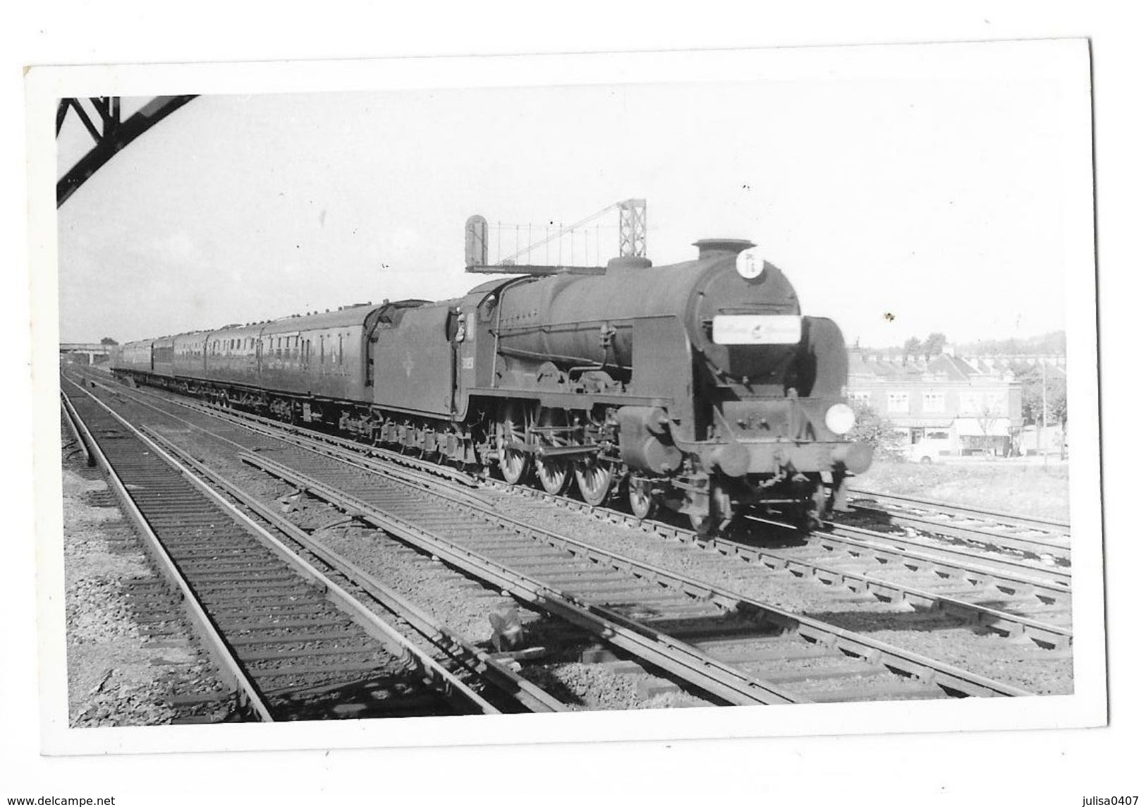 LOCOMOTIVE A VAPEUR Photographie Format CPA Train Machine Lord Nelson - Equipment