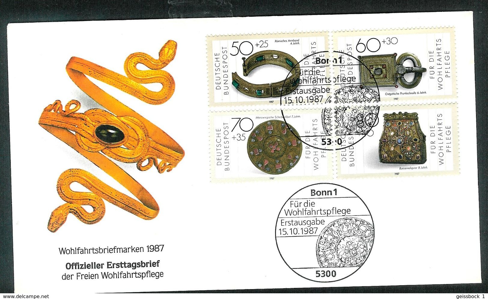 Bund 1987: Mi.-Nr. 1333 - 1336: FDC  Wohlfahrt    (F004) - 1981-1990