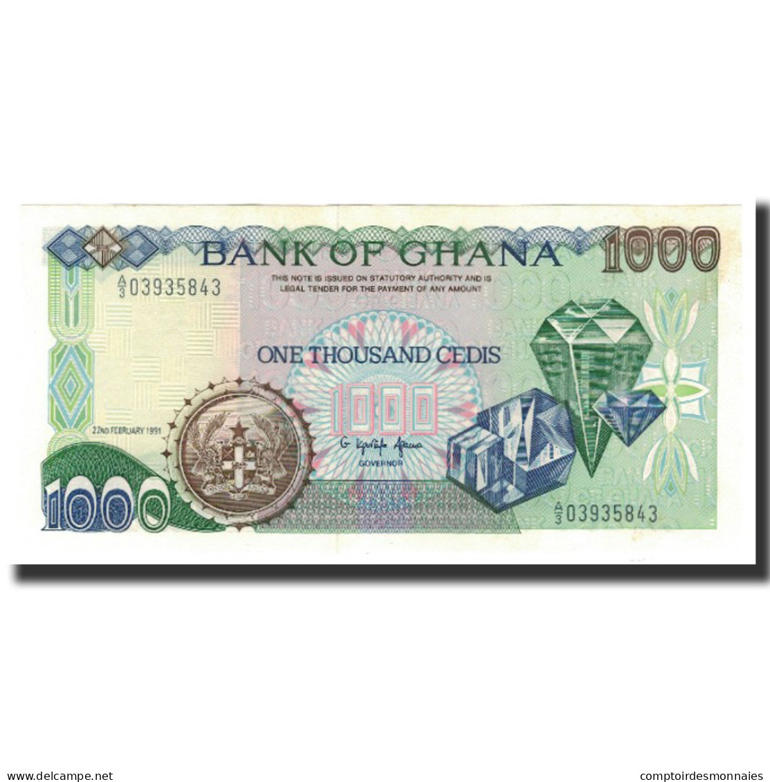 Billet, Ghana, 1000 Cedis, 1991-02-22, KM:29a, NEUF - Ghana