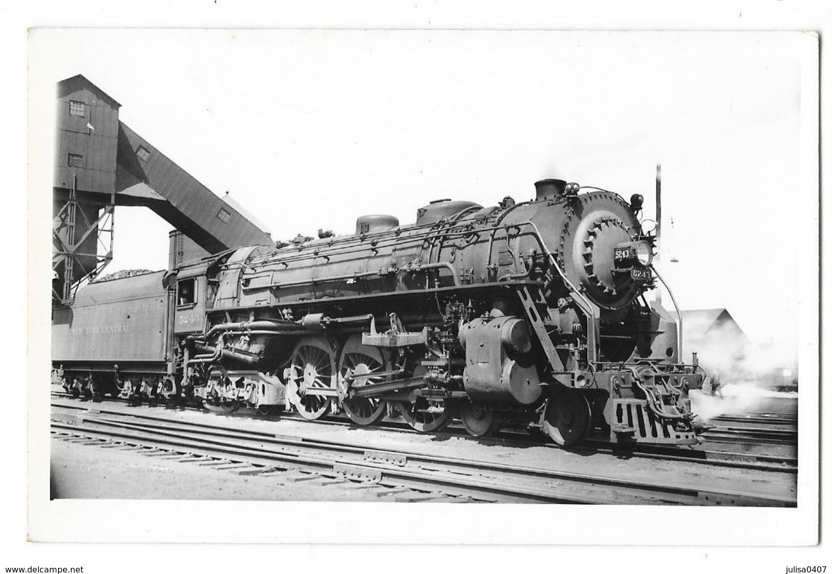 LOCOMOTIVE A VAPEUR Photographie Format Cpa Machine Train Chemins De Fer Américains - Materiale