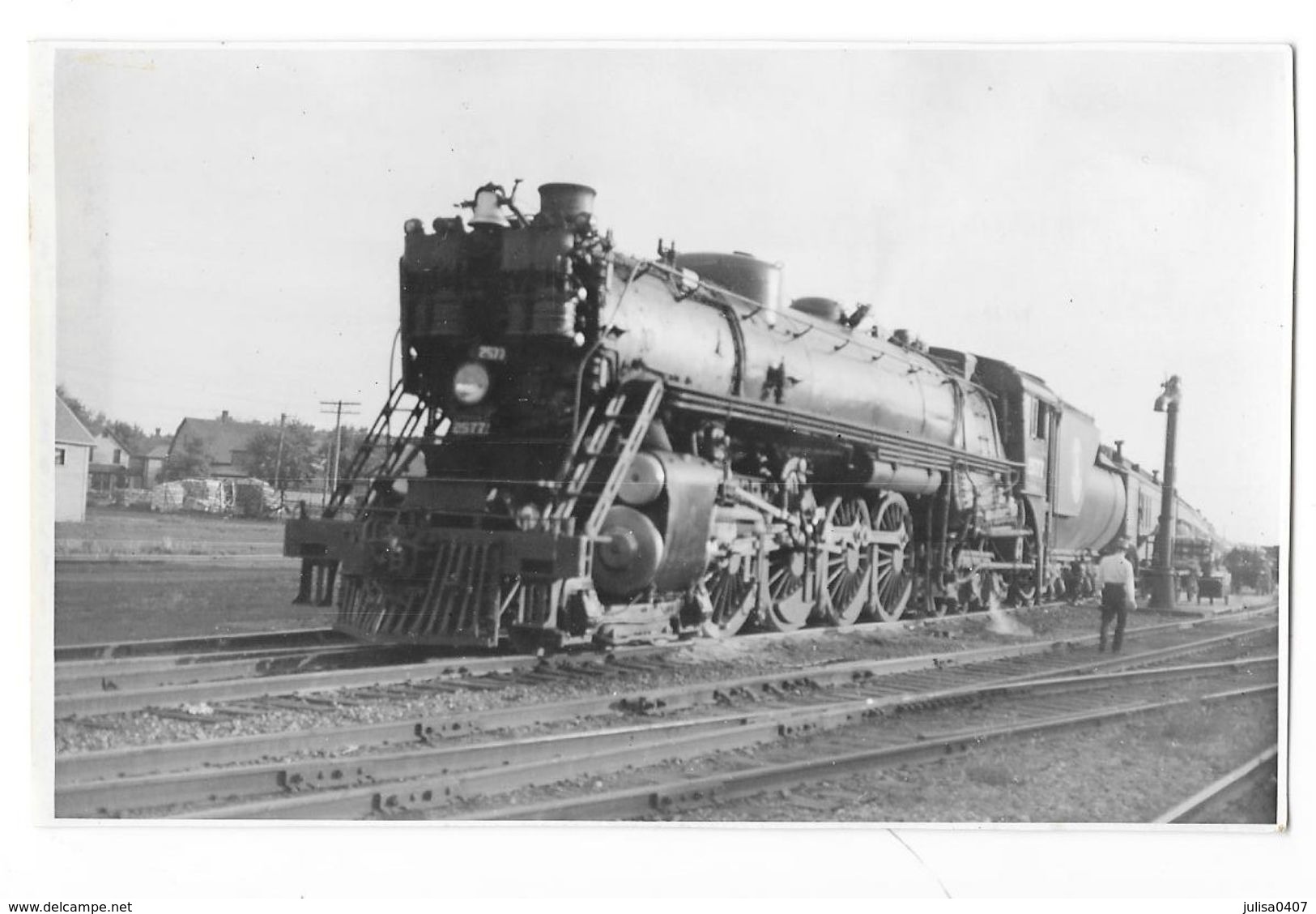 LOCOMOTIVE A VAPEUR Photographie  Machine Train Chemins De Fer Américains Empire Builder à Grand Forks - Materiale