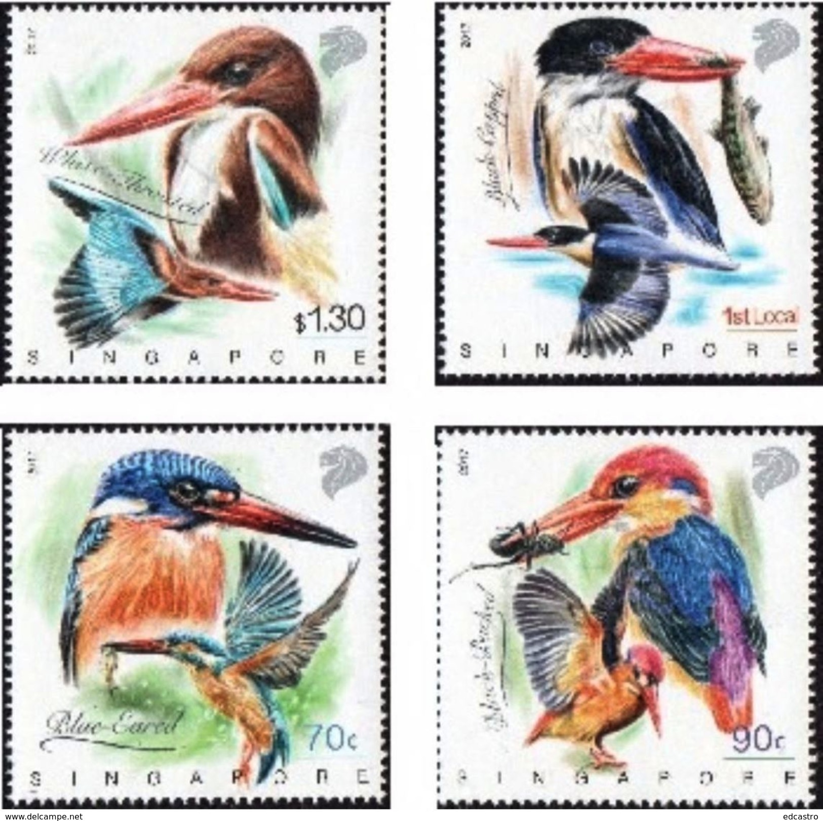 SINGAPORE 2017 KINGFISHERS - Singapur (1959-...)