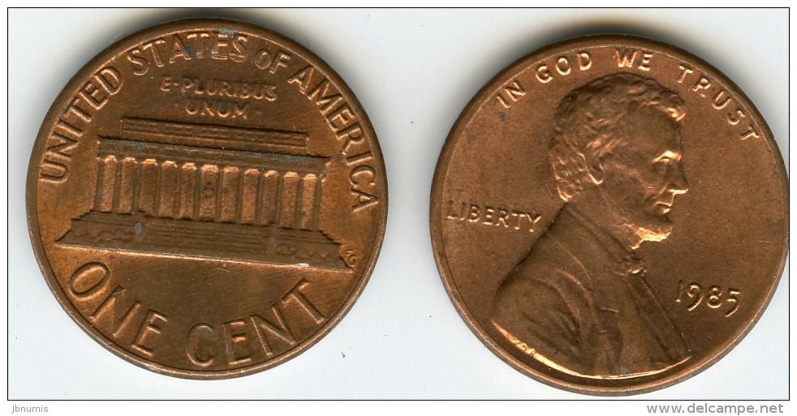 Etats-Unis USA 1 Cent 1985 KM 201b - 1959-…: Lincoln, Memorial Reverse