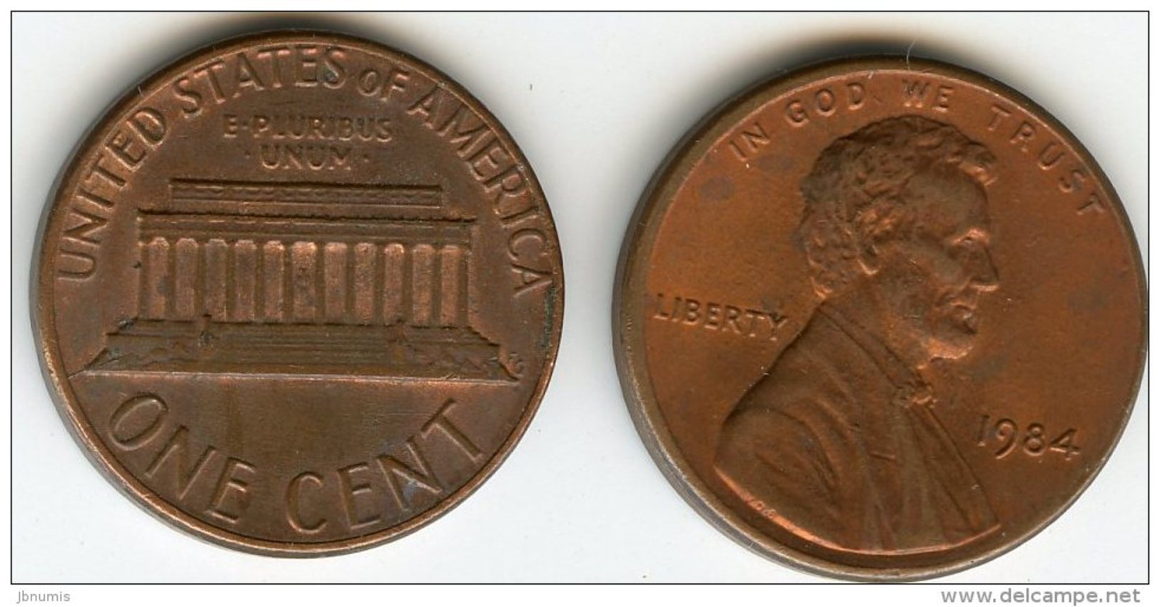 Etats-Unis USA 1 Cent 1984 KM 201b - 1959-…: Lincoln, Memorial Reverse