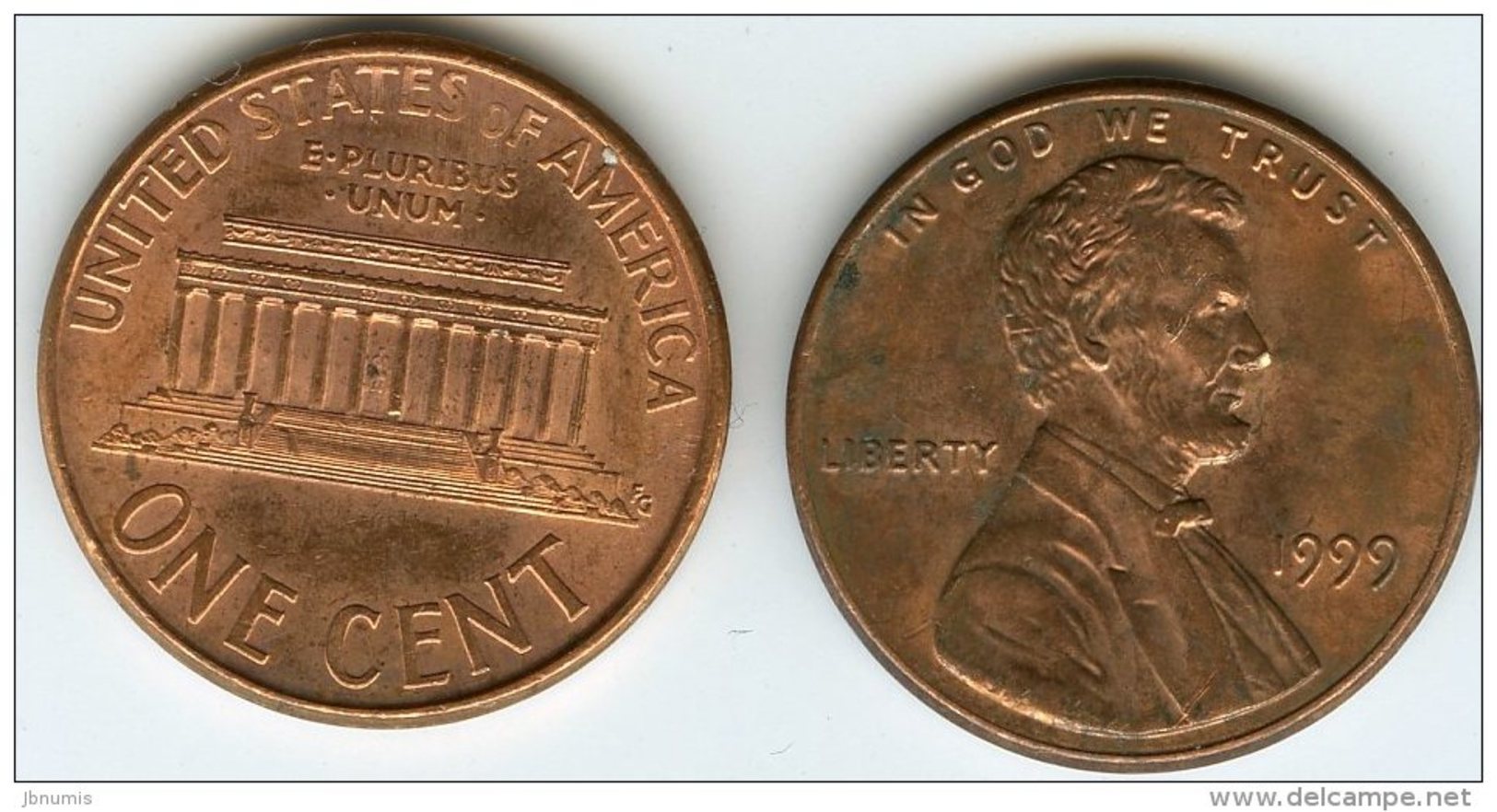 Etats-Unis USA 1 Cent 1999 KM 201b - 1959-…: Lincoln, Memorial Reverse