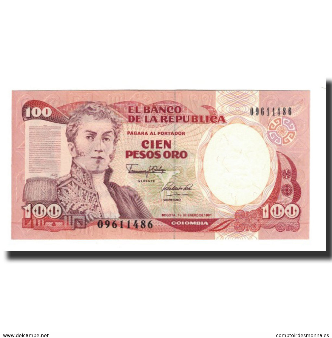 Billet, Colombie, 100 Pesos Oro, 1991-01-01, KM:426e, NEUF - Colombia