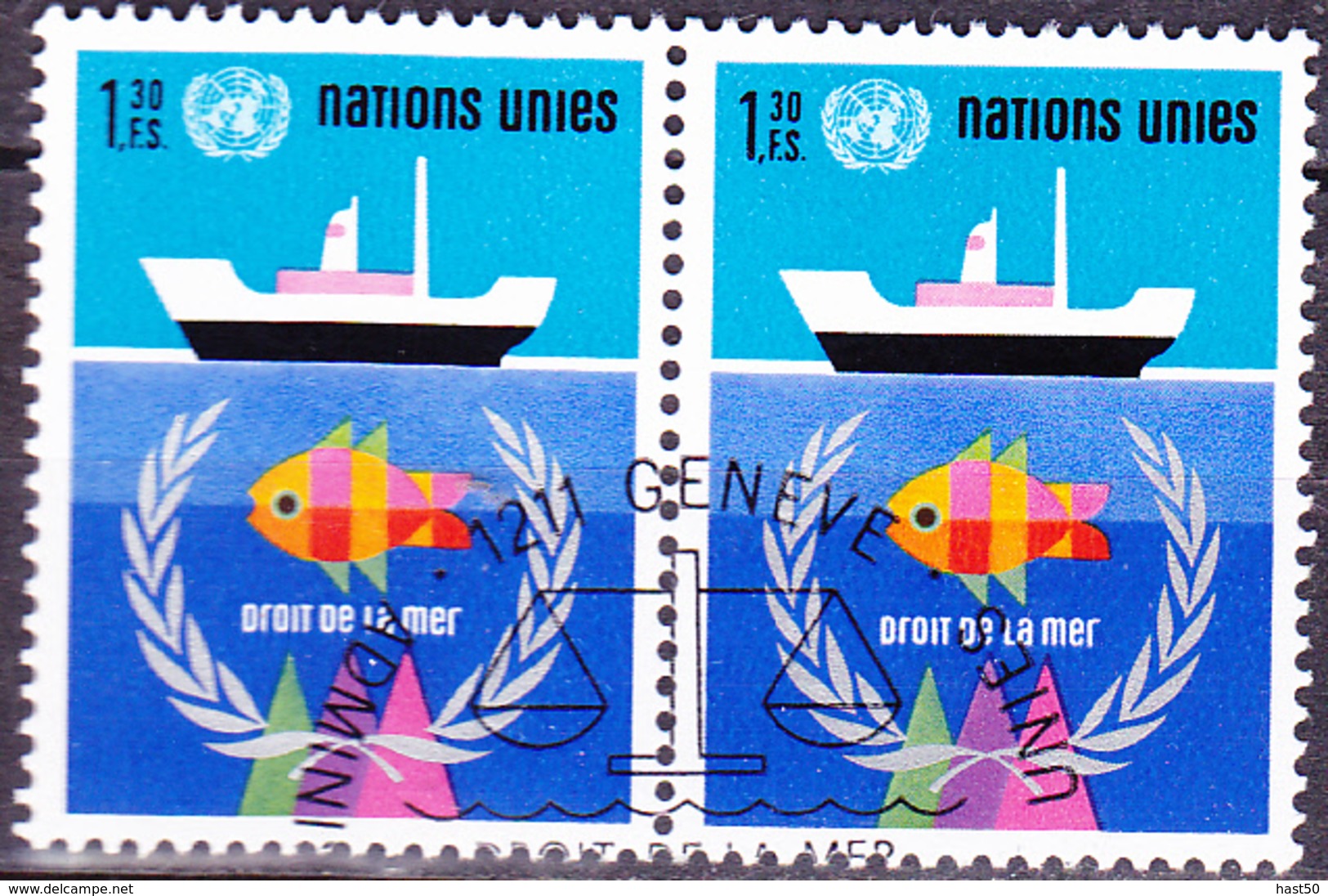 UNO Genf Geneva Geneve - Seerechtskonferenz Der UN (MiNr. 45) 1974 - Gest Used Obl - Gebruikt
