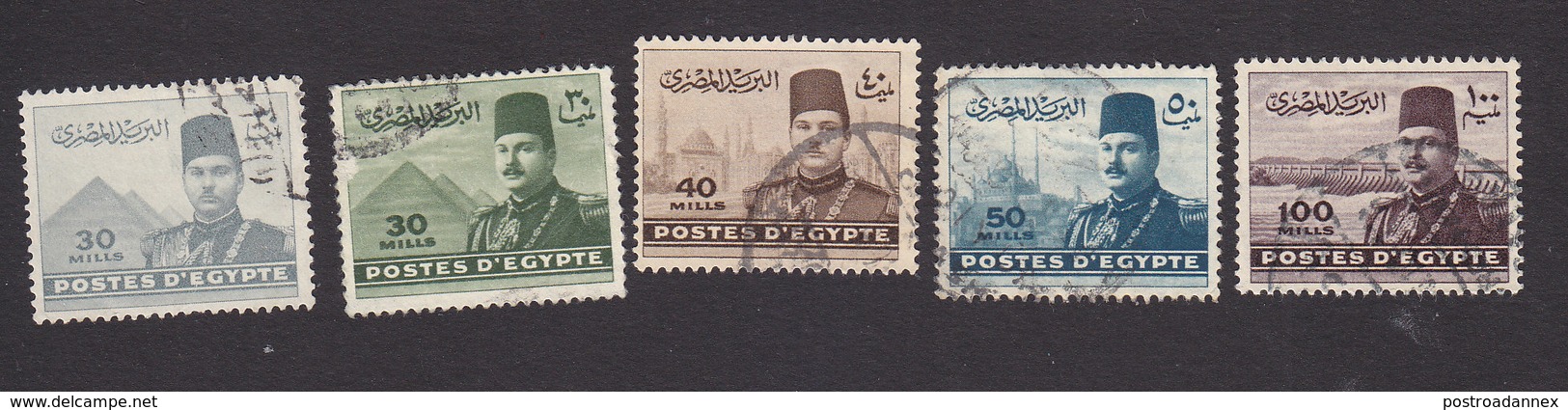 Egypt, Scott #234-237, Used, King Fuad And Scenes Of Egypt, Issued 1939 - Used Stamps