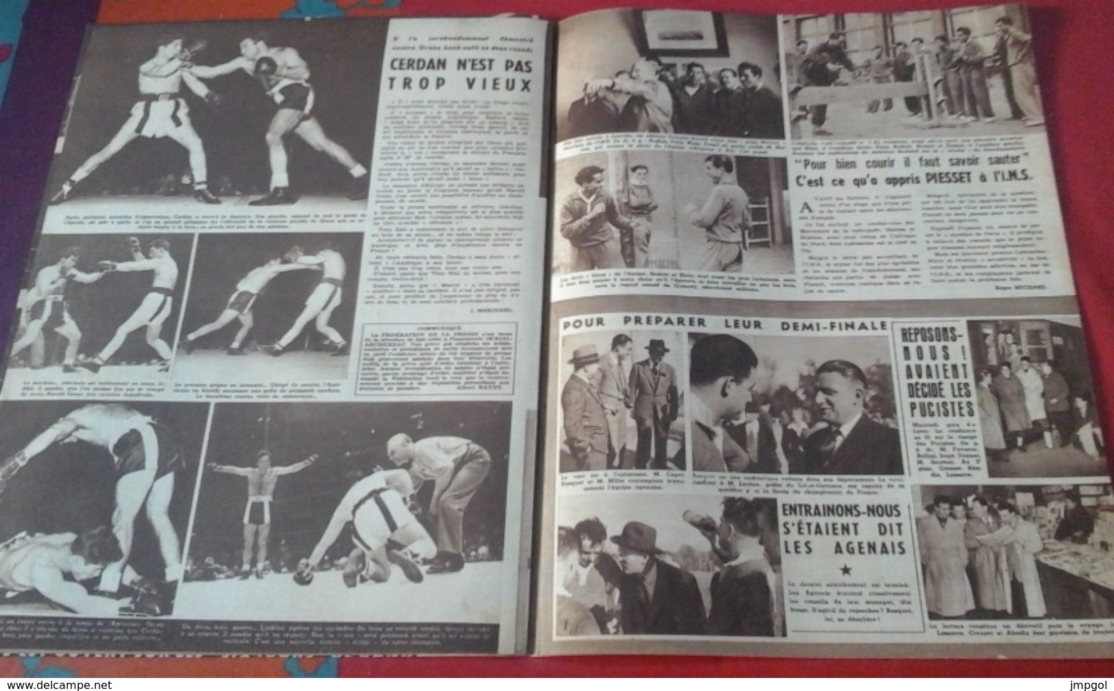 Miroir Sprint N°45 Avril 1947 Marcel CERDAN Met KO Harold GREEN Au Madison Square Garden, Cross Des Nations - Sport