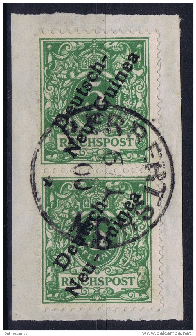 Deutsch-Neuguinea: Mi Nr 2 Paar Cancel Herbertshohe  Friedemann Stempel 9 - German New Guinea