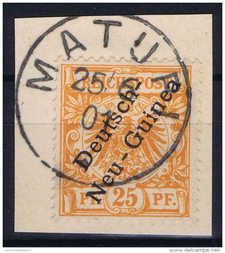 Deutsch-Neuguinea: Mi Nr 5a Cancel MATUPI  Friedemann Stempel 17 Signed AP  BPP Signiert /signed/ Signé Dr Lantelme - German New Guinea