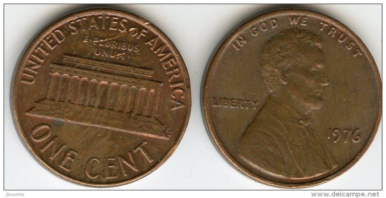 Etats-Unis USA 1 Cent 1976 KM 201 - 1959-…: Lincoln, Memorial Reverse