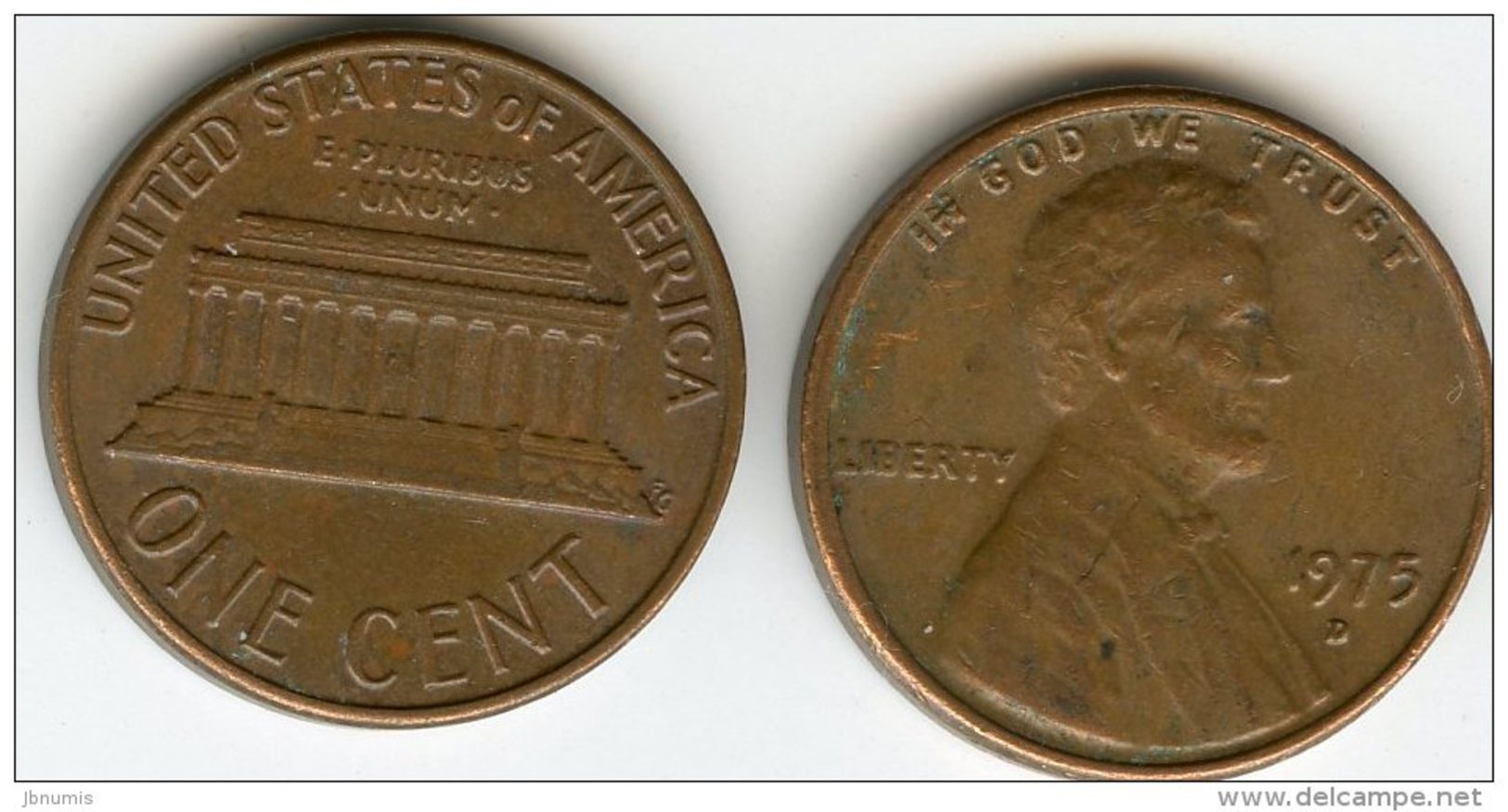 Etats-Unis USA 1 Cent 1975 D KM 201 - 1959-…: Lincoln, Memorial Reverse