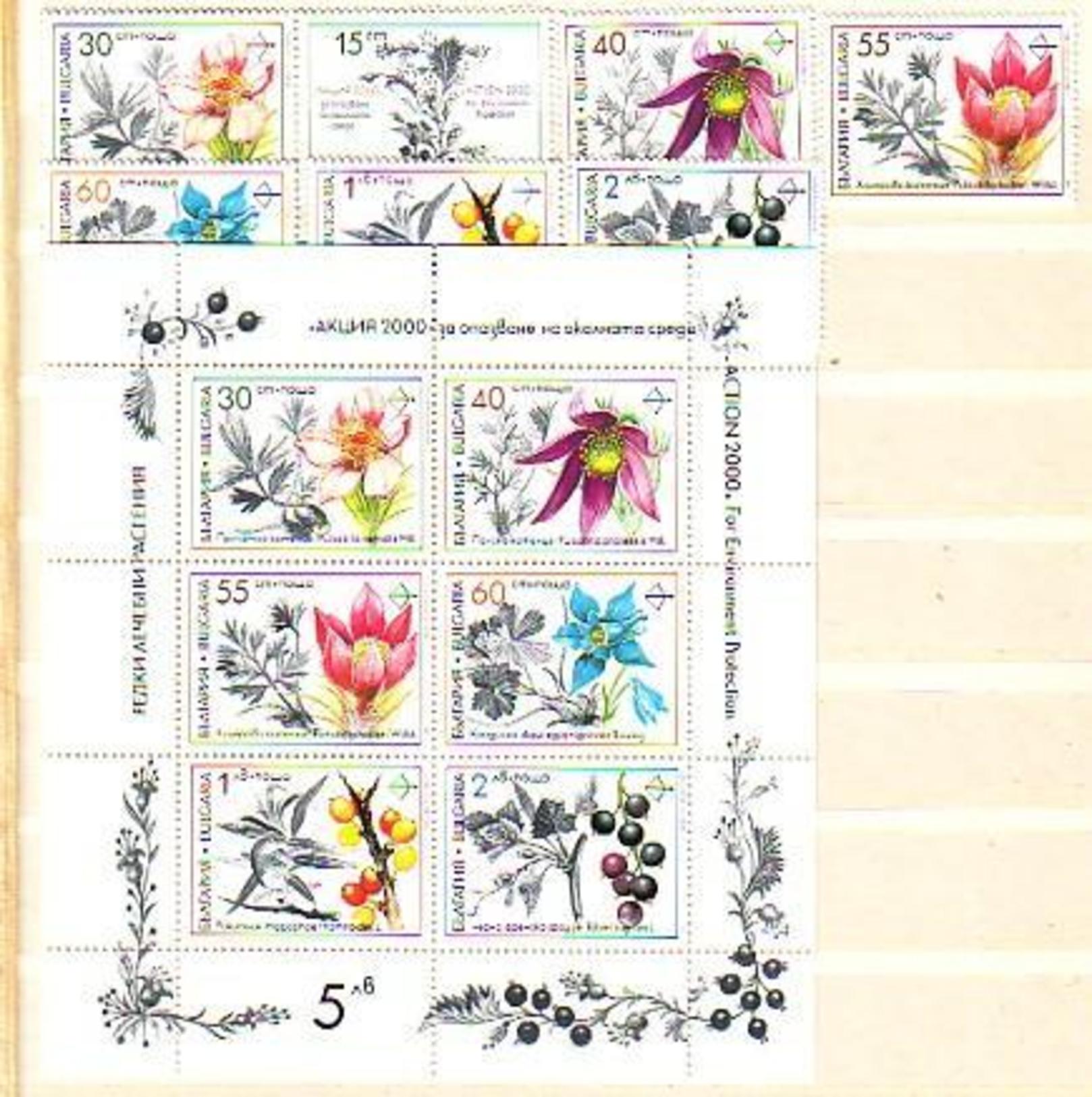 BULGARIA / Bulgarie 1991  A MEDICINAL PLANT  6 V.+S/M - MNH - Medicinal Plants