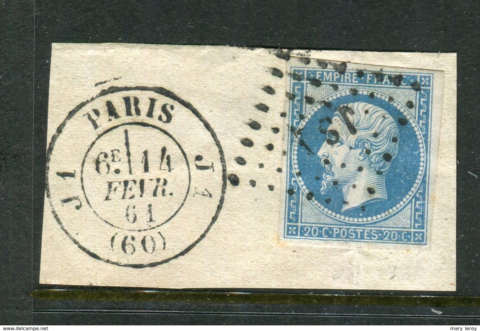 Superbe N° 14B - Cachet JS1 - 1853-1860 Napoléon III.