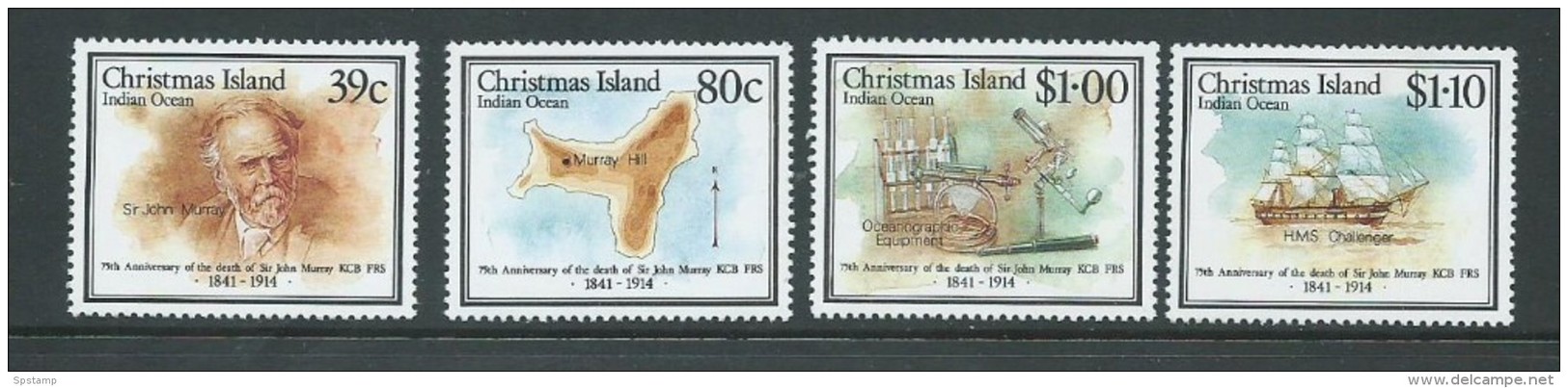 Christmas Island 1989 Murray Oceanographer Set 4 MNH - Christmas Island