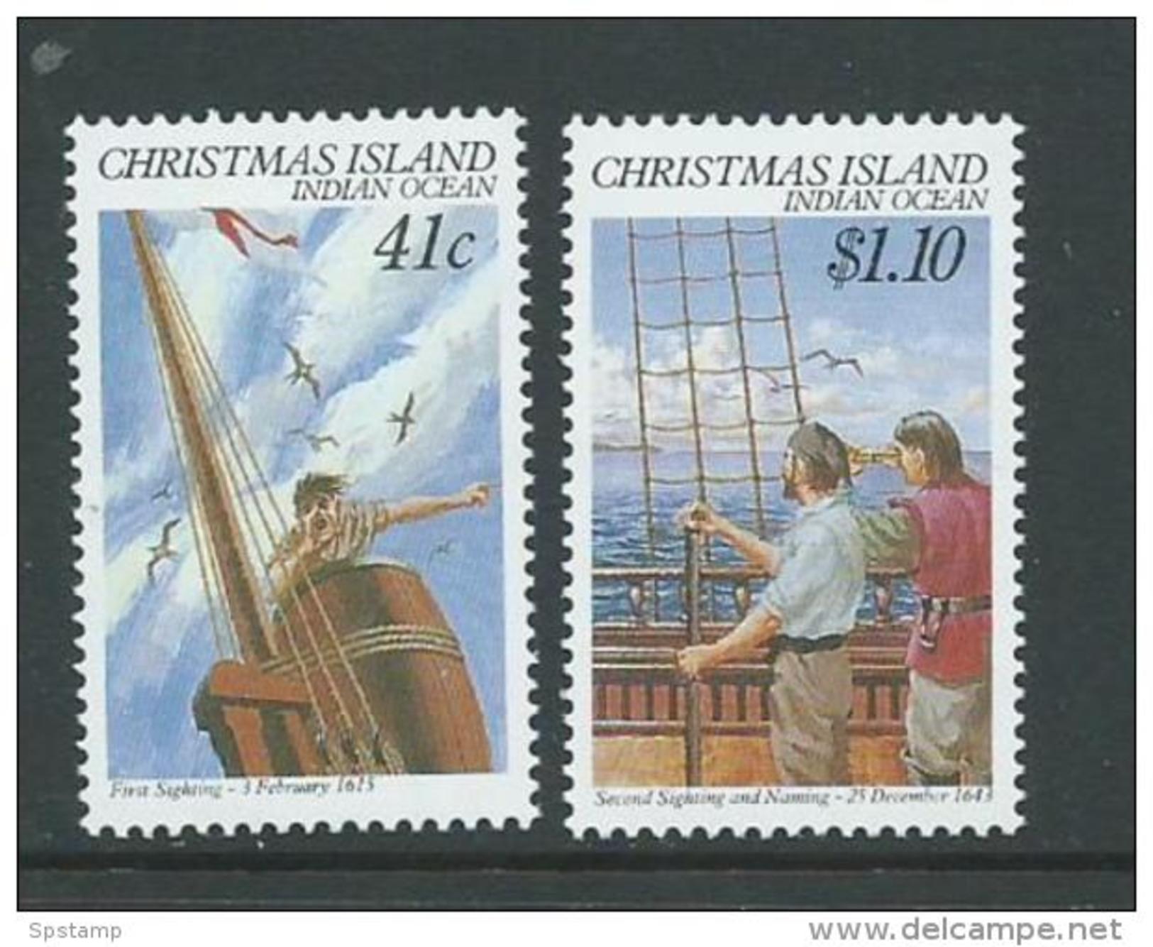 Christmas Island 1990 Discovery Anniversary Set 2 MNH - Christmas Island