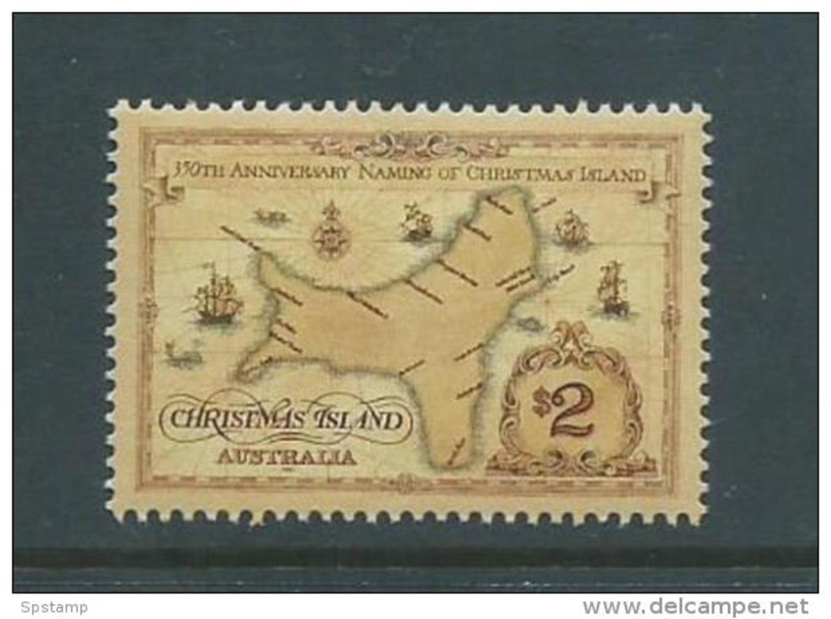 Christmas Island 1993 $2 Name Anniversary Map Single MNH - Christmas Island