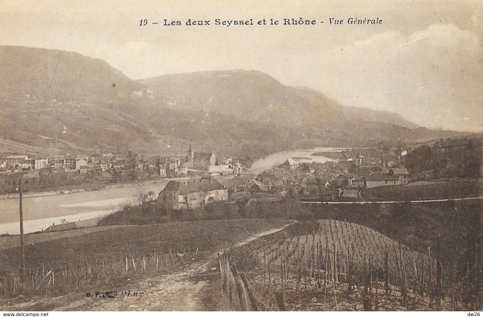 Les Deux Seyssel (Ain Et Haute-Savoie) Et Le Rhône: Vue Générale, Vignes - Carte Unis France Non Circulée - Seyssel