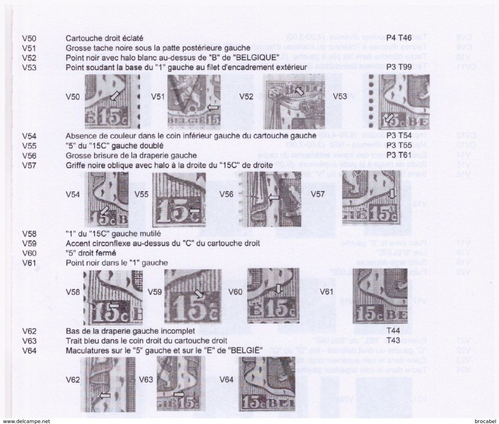 Belgium 0671** 2 feuilles de nuances -  sheet de 100 (panneau 3)