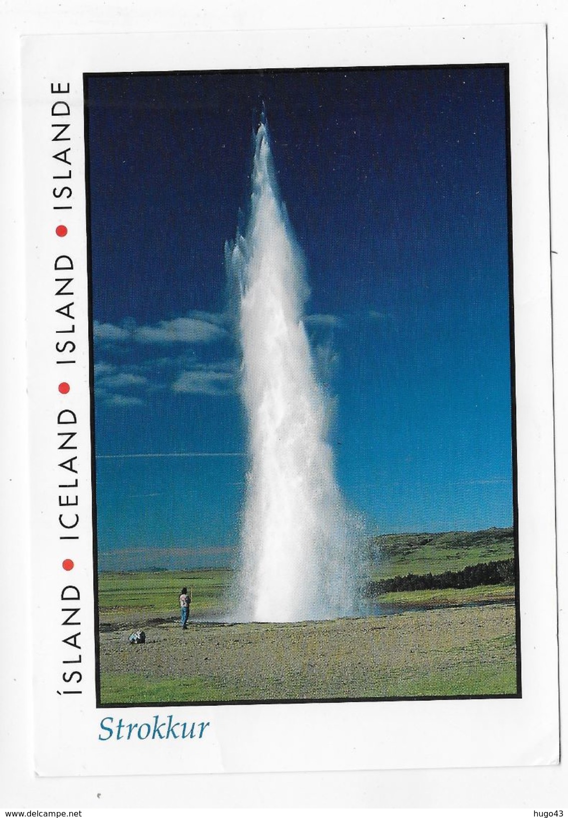 (RECTO / VERSO) ISLANDE - STROKKUR - CPM GF VOYAGEE - BEAU TIMBRE - Islande