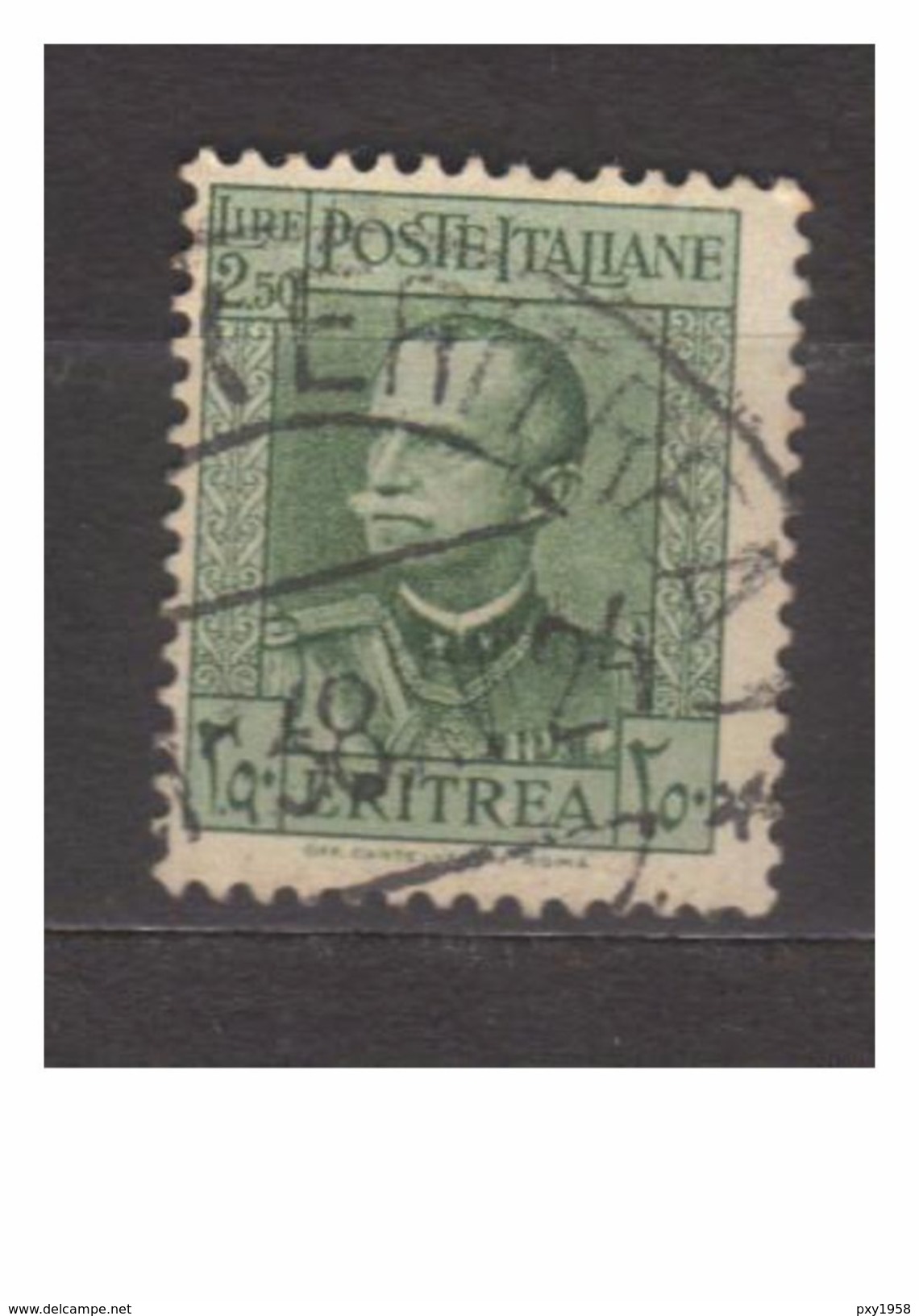 7235- Eritrea ,  Italy, Italian Colonies , Scott 157  – Used - Erythrée