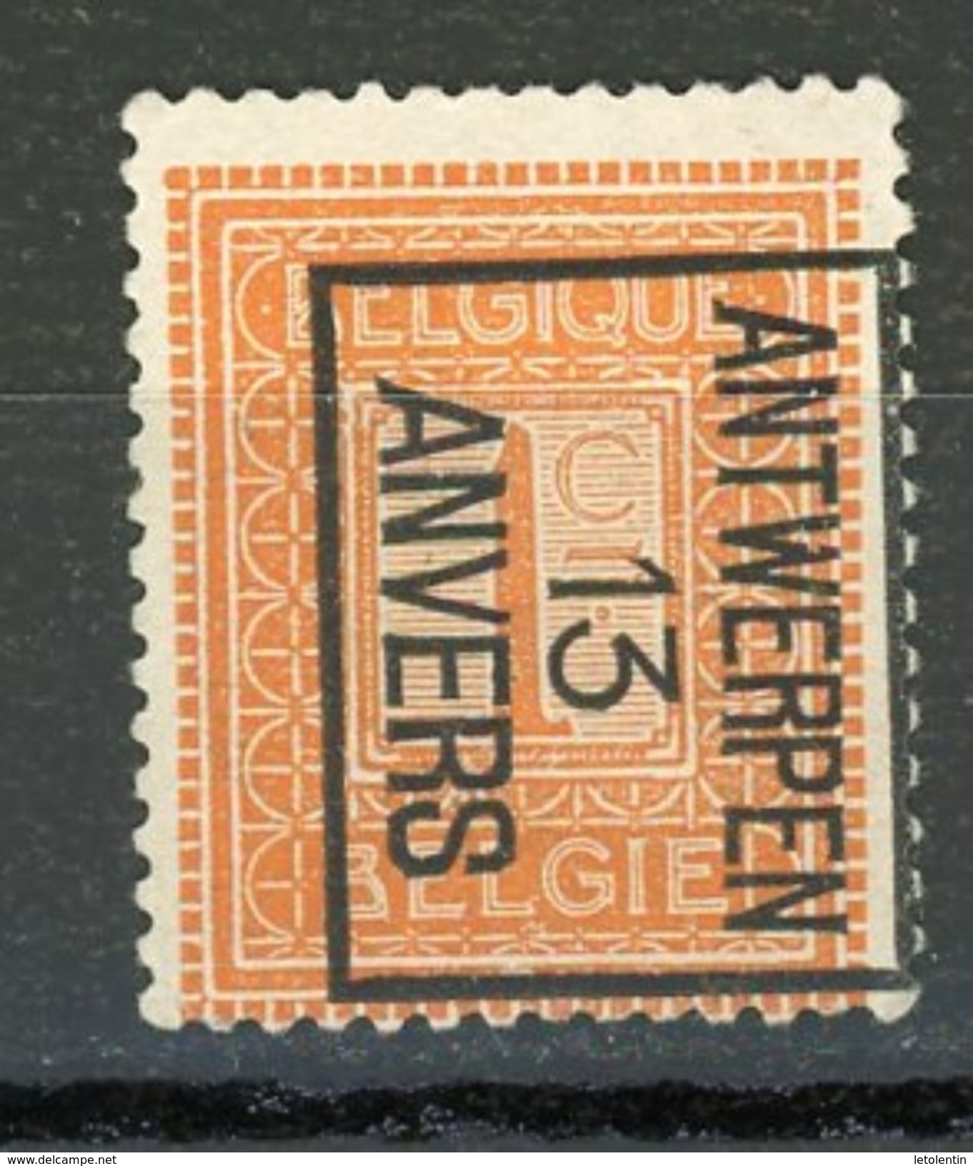 BELGIQUE  ANTWERPEN / ANVERS 13 N° Yvert ? (*) - Typos 1906-12 (Armoiries)