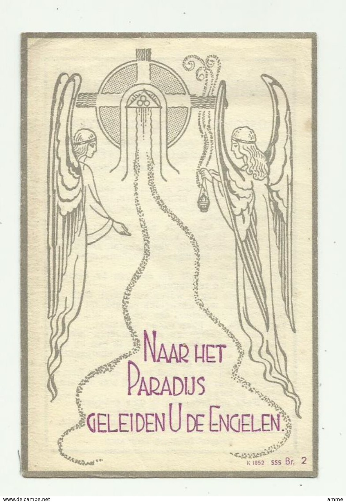 Doodsprentje  * VanDe Vijver Celestina   (° Waterlandkerkje 1872  / + Oostburg 1945 ) X  Buyck Edmondus - Godsdienst & Esoterisme