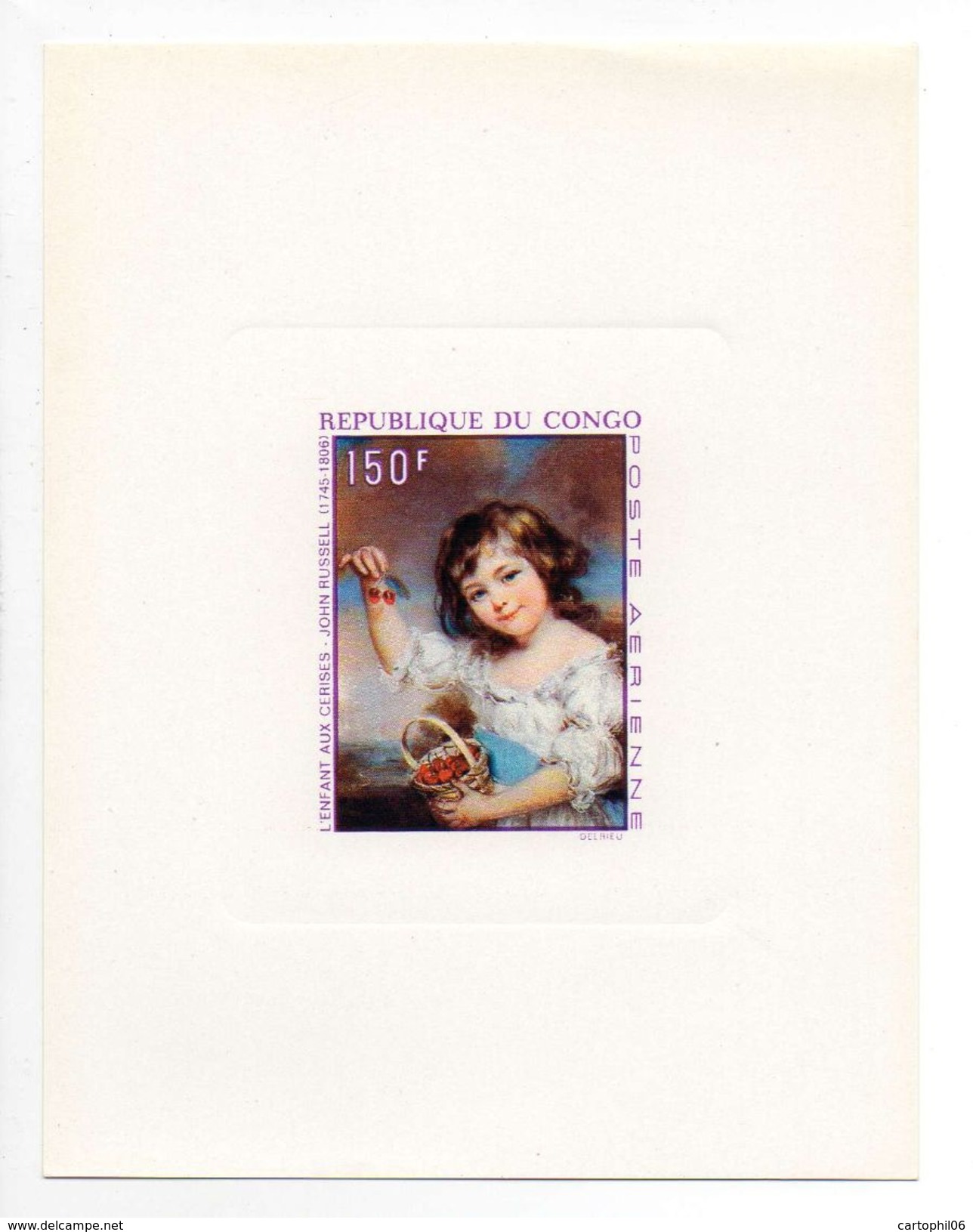 - CONGO - EPREUVE DE LUXE / DELUXE PROOF 1970 - 150 F. Tableau L'enfant Aux Cerises, De JOHN RUSSELL - - Sonstige & Ohne Zuordnung