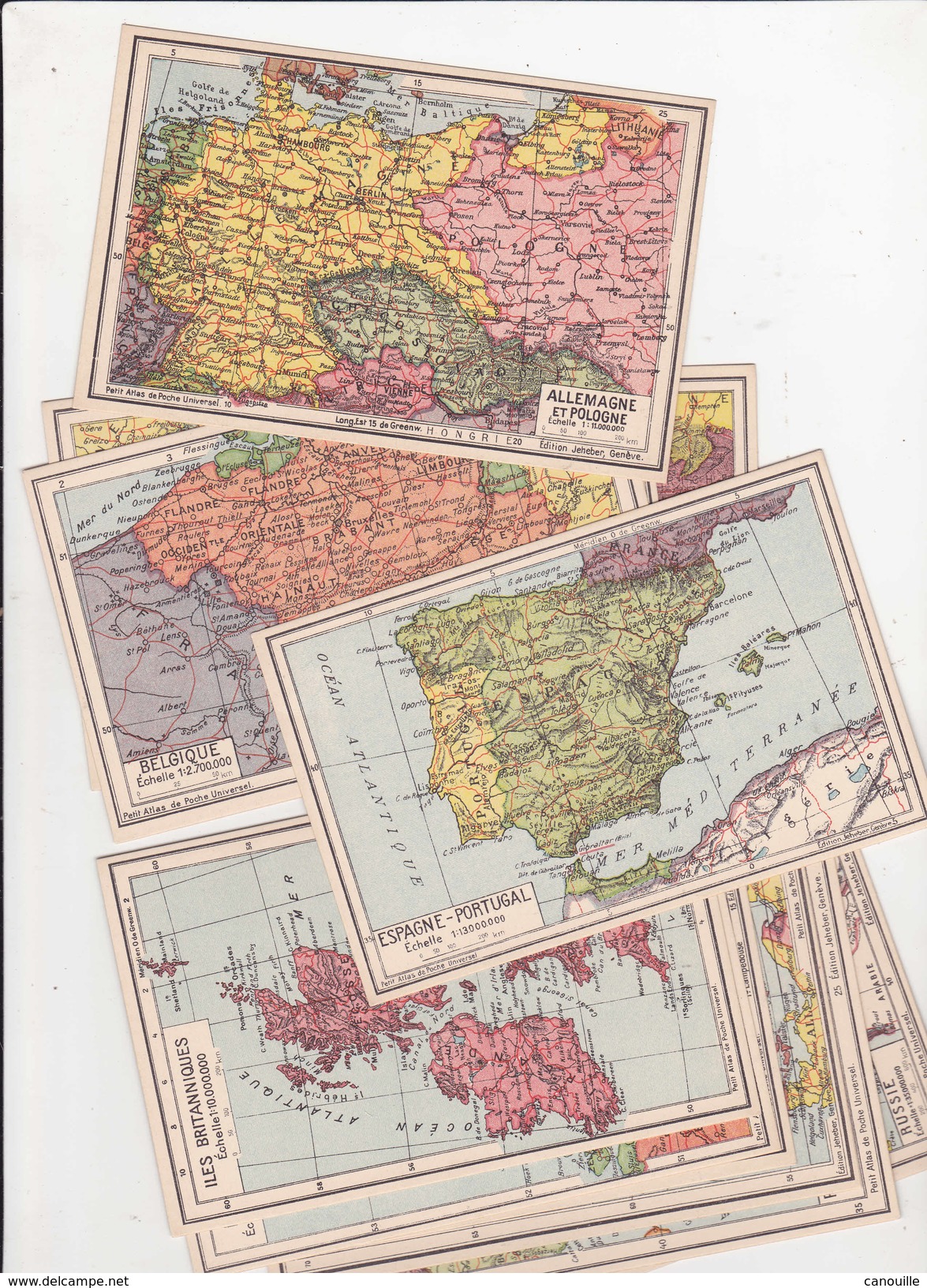 Atlas De Poche - 20 Carte Géographiques ... - Autres & Non Classés