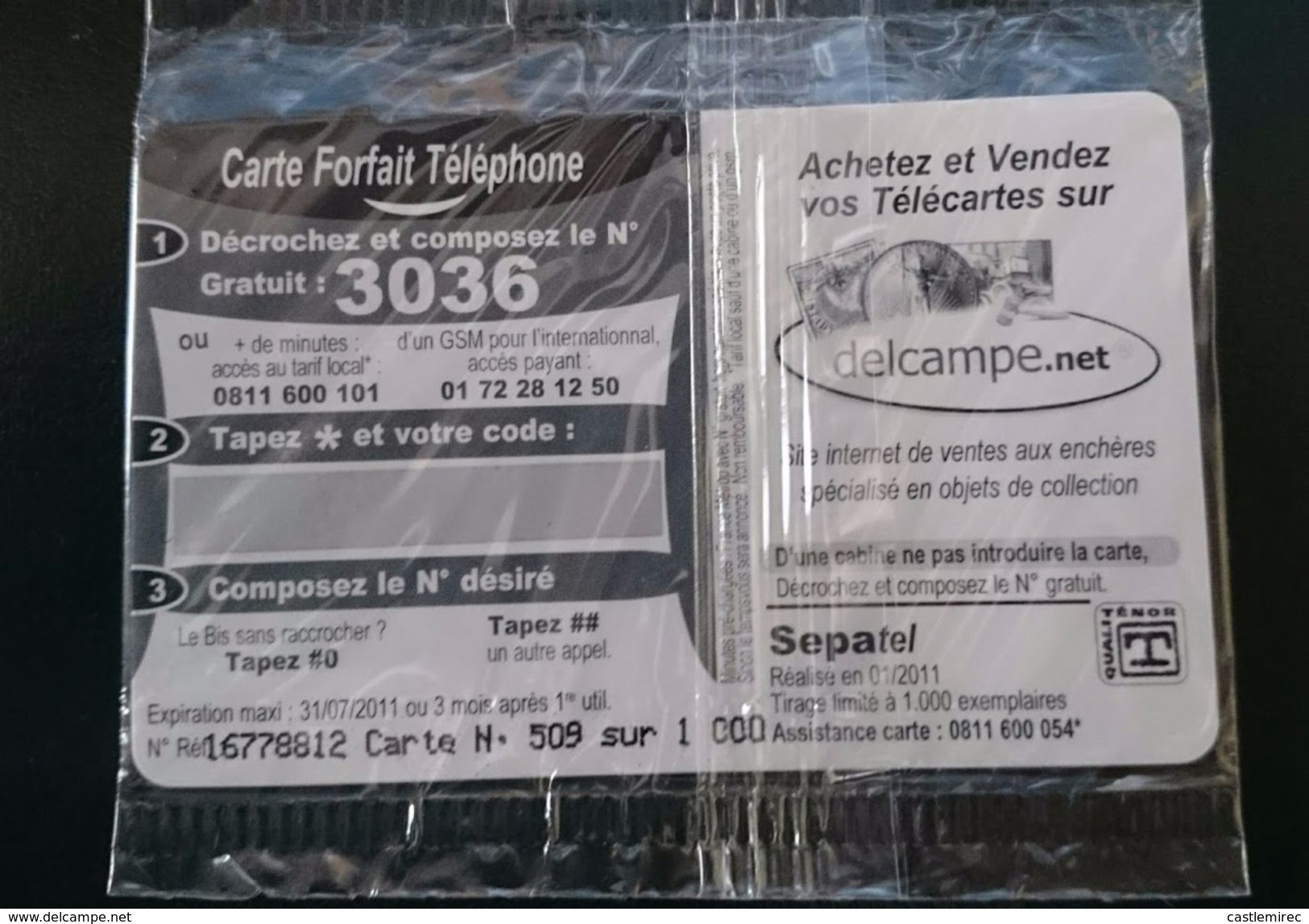 FRANCE_Télécartes Sur Delcampe.net_1000PCS Only_MINT! - Mobicartes (GSM/SIM)