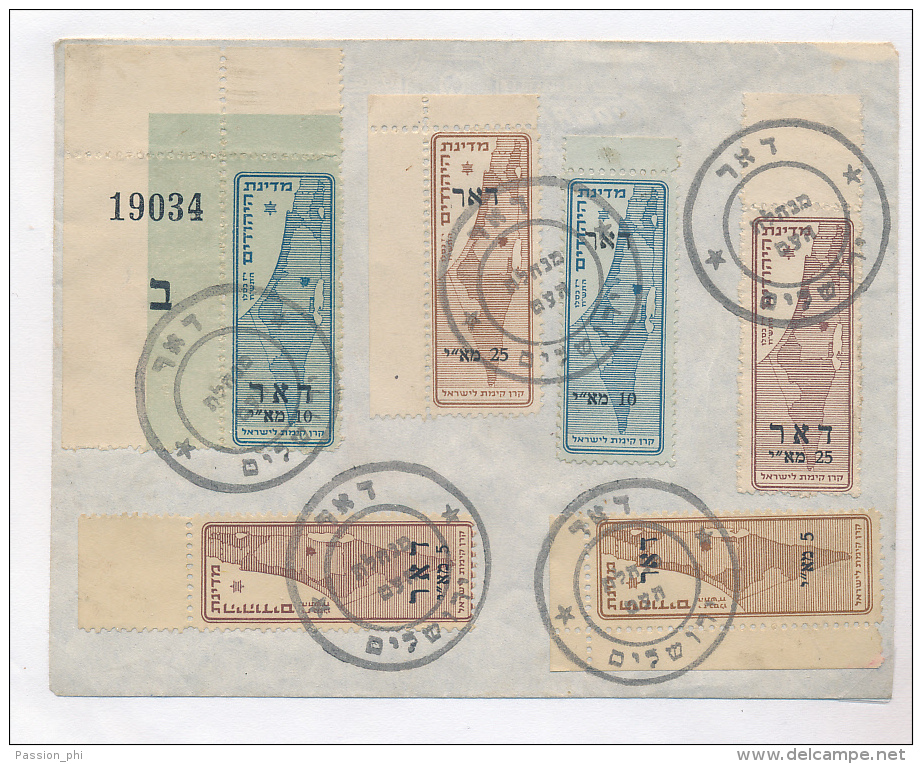 ISRAEL 1948 INTERIM PERIOD J.N.F MAP OF PALESTINE ON UNCIRCULATED COVER - Autres & Non Classés