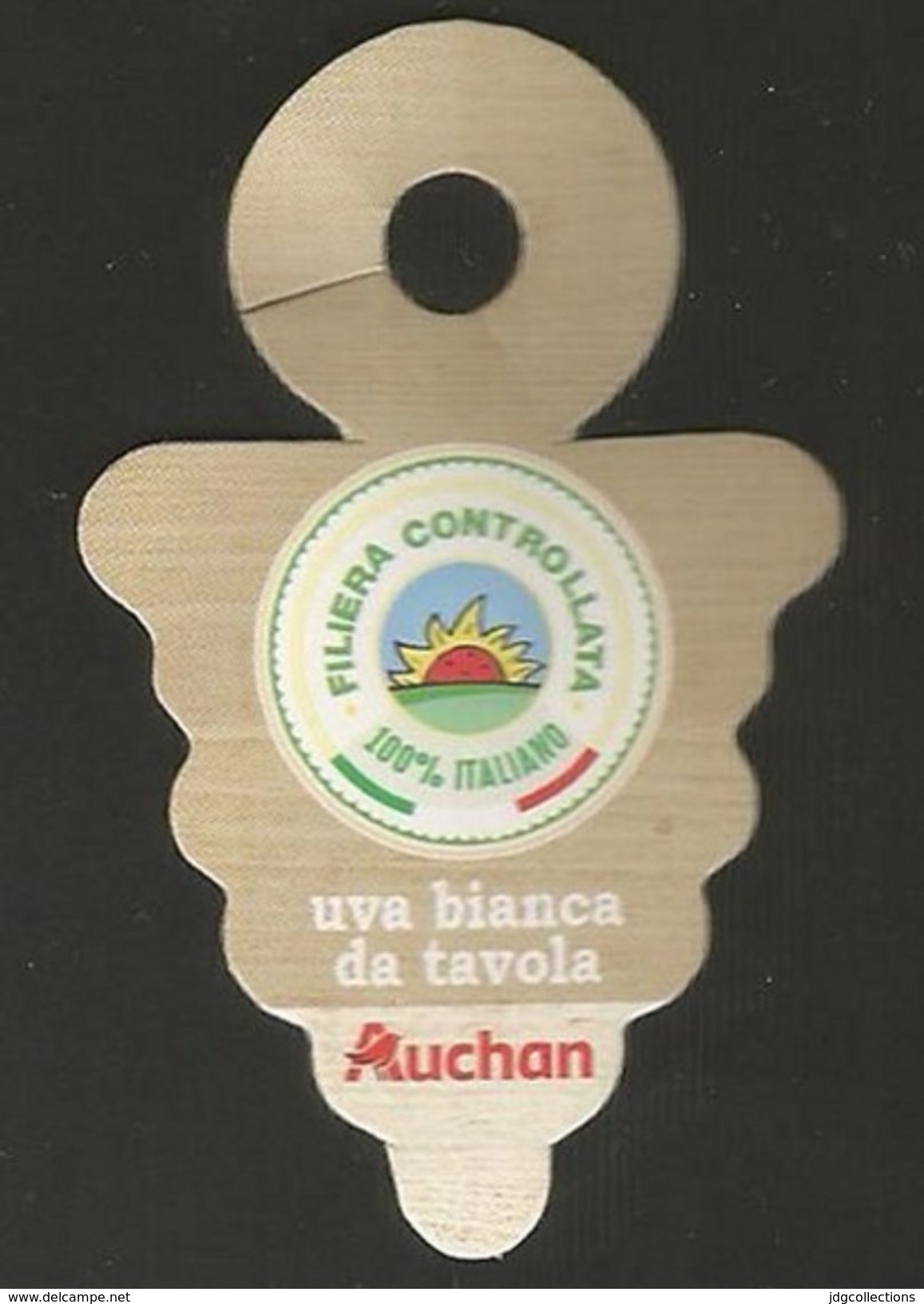 # AUCHAN TABLE GRAPE 2 Italy Fruit Tag Balise Etiqueta Anhänger Cartellino Uva Raisin Uvas Traube - Fruits & Vegetables