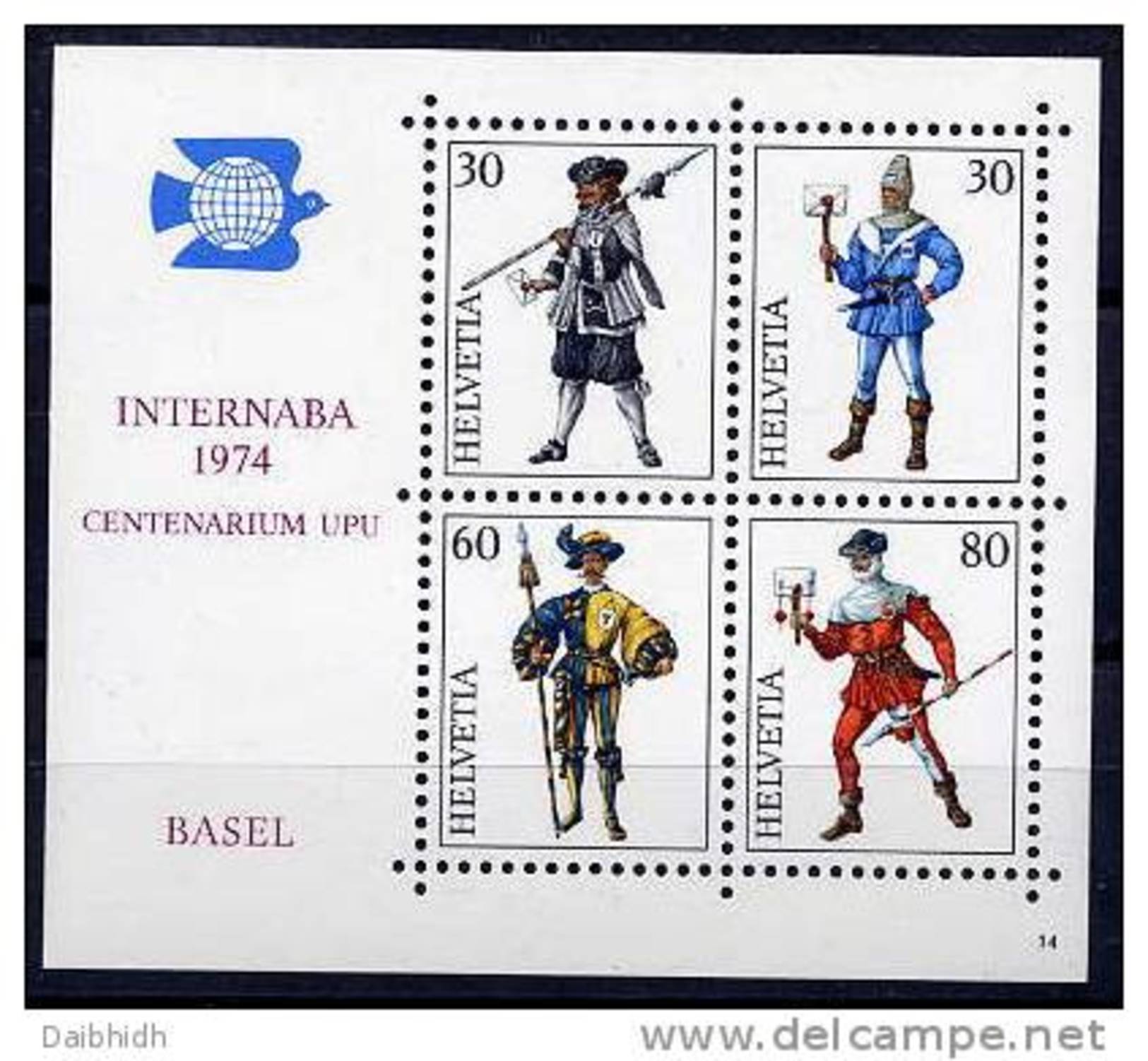 SWITZERLAND 1974 INTERNABA Block MNH - Blocchi & Foglietti