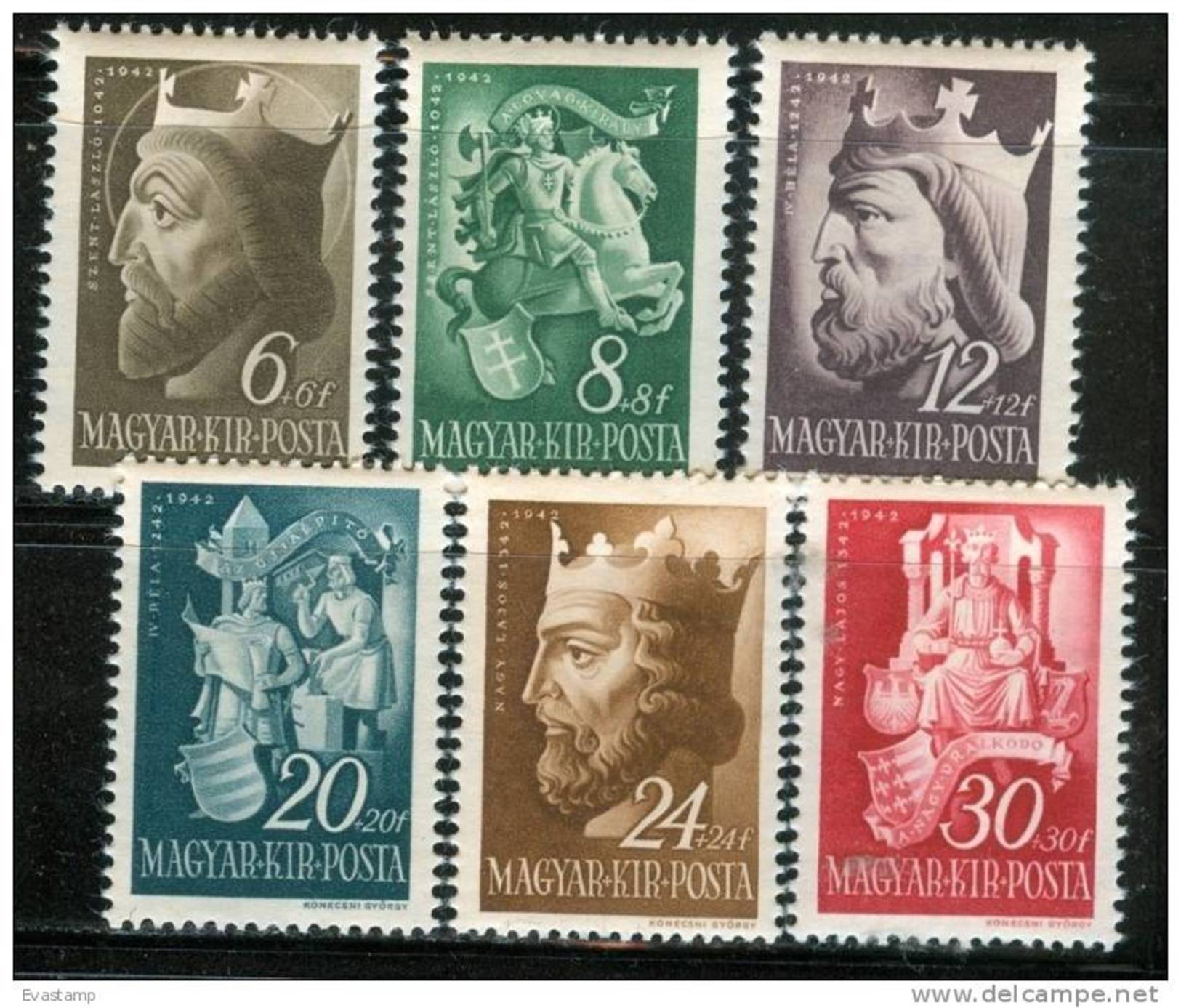 HUNGARY - 1942. Hungarian Kings MNH!! Mi 699-704. - Unused Stamps