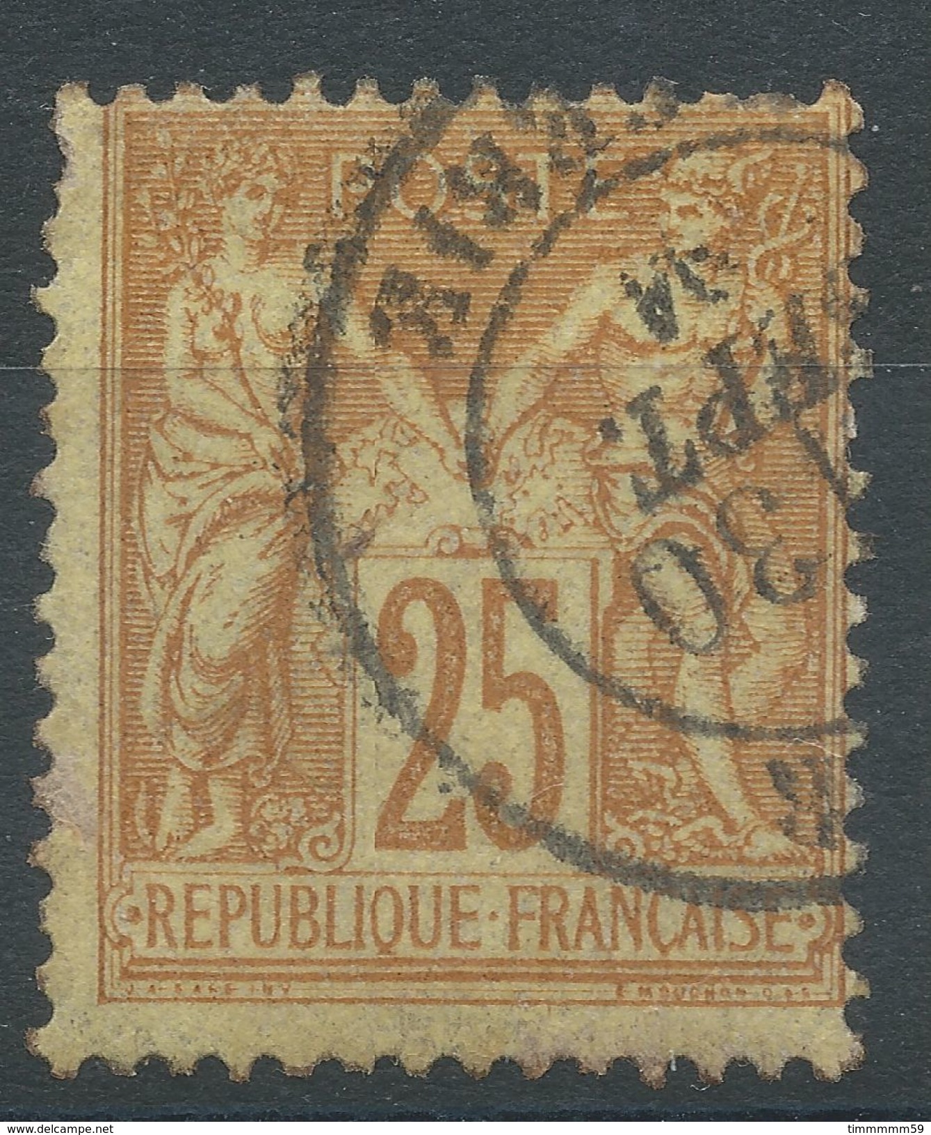 Lot N°37336  N°92, Oblit Cachet à Date étranger De ALGER (Algérie) - 1876-1898 Sage (Type II)