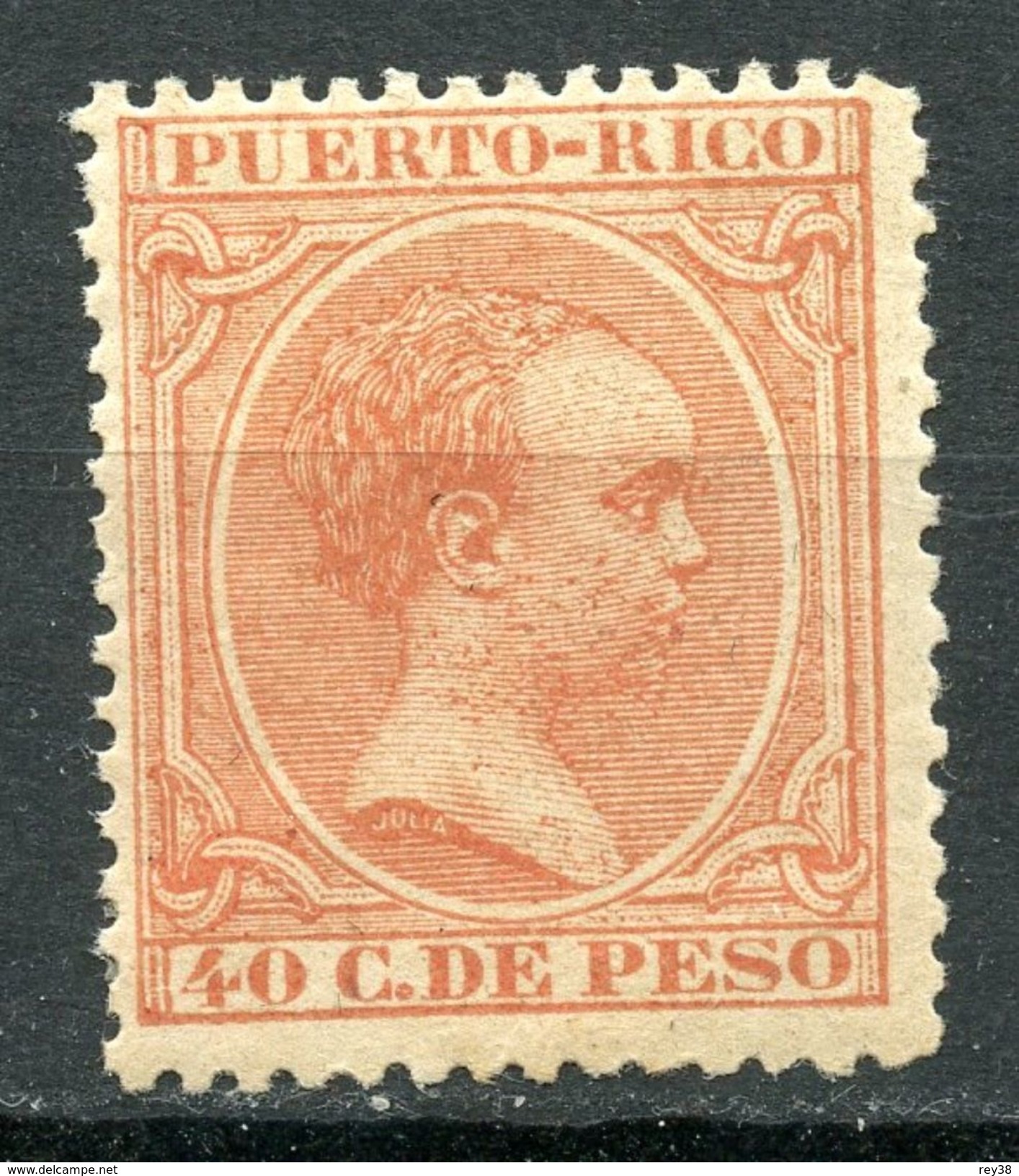 PUERTO RICO 1890, CAT. $250, 40 CTS. MNH**/MVLH* - Puerto Rico