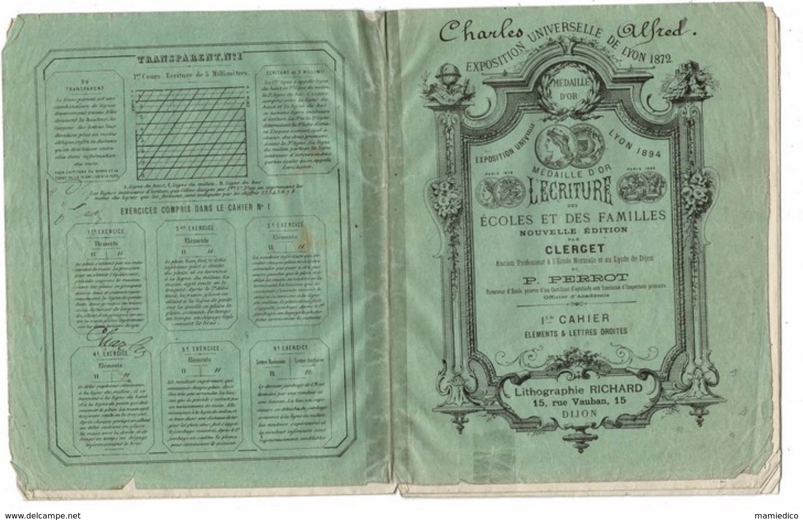 Cahier Scolaire Cours Préparatoire Elève Né En 1886. Complet, Vendu En L'état. - 0-6 Anni