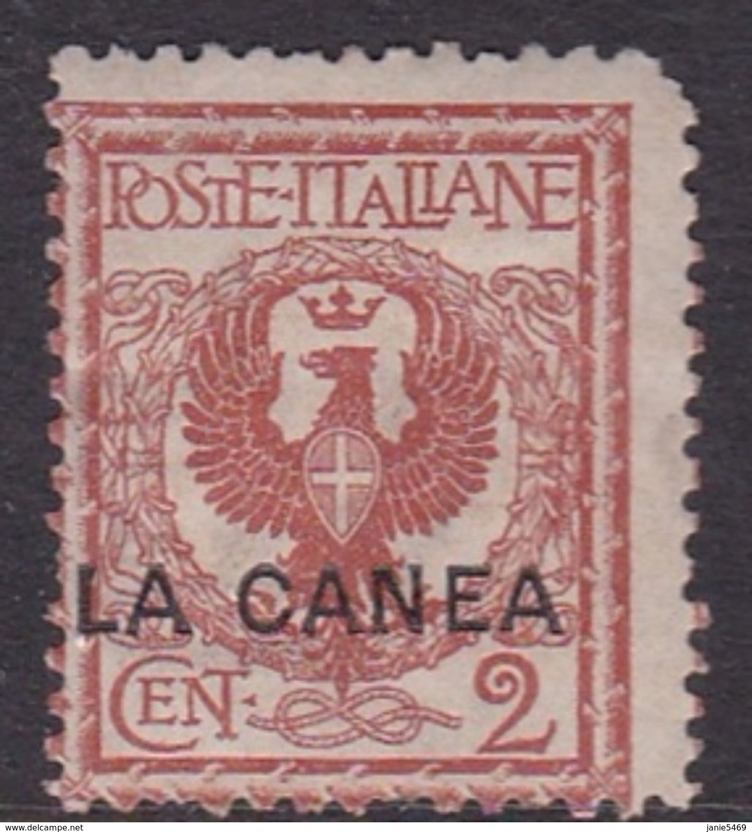 Italy-Italian Offices Abroad-La Canea  S4 1905  2c Red Brown, Mint Hinged - La Canea