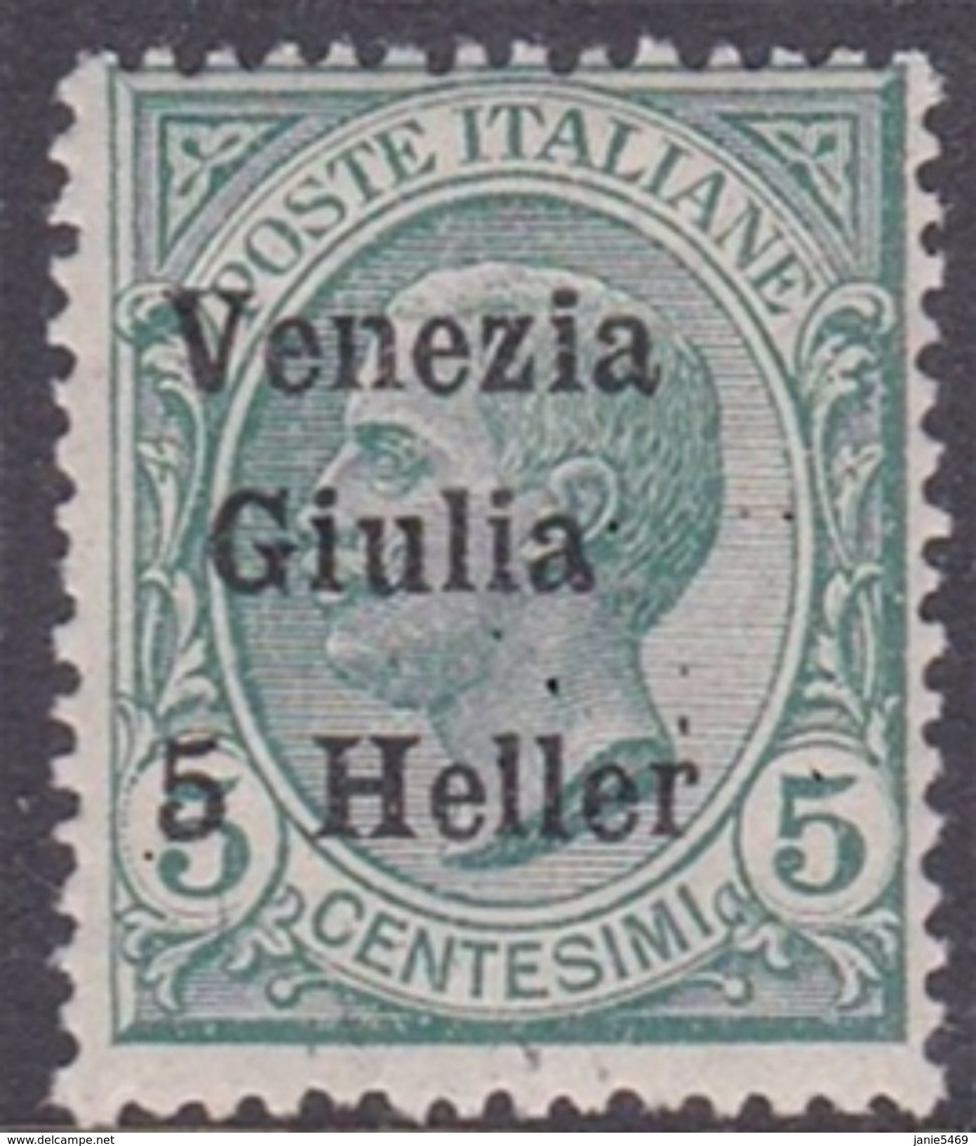 Venezia Giulia N31 1918 Italian Stamps Overprinted 5h On 5c Green, Mint Hinged - Venezia Giuliana