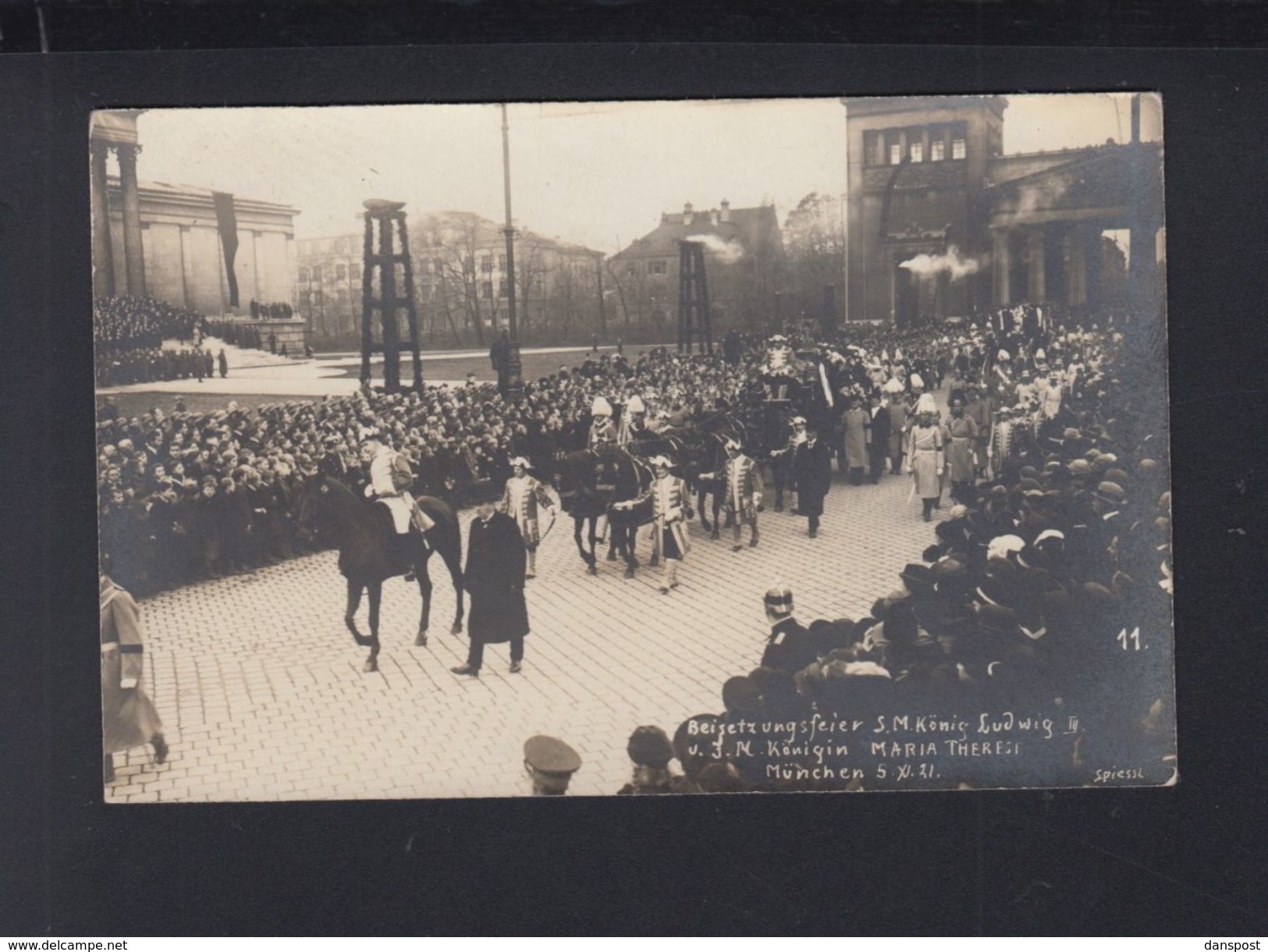 Bayern AK Beisetzungsfeier Des Bayr. Königspaares München 1921 Ungebraucht - Case Reali