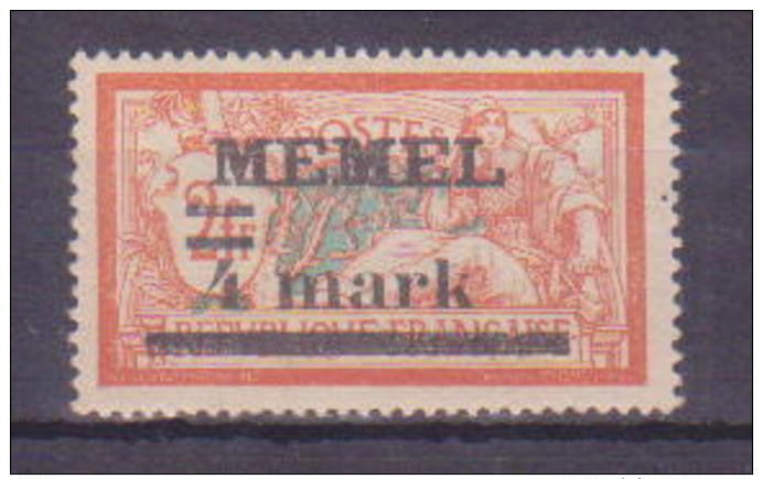 65-693 / MEMEL -  1920  4 Mark Auf /  2 Fr. Mi 31 ** - Memelgebiet 1923