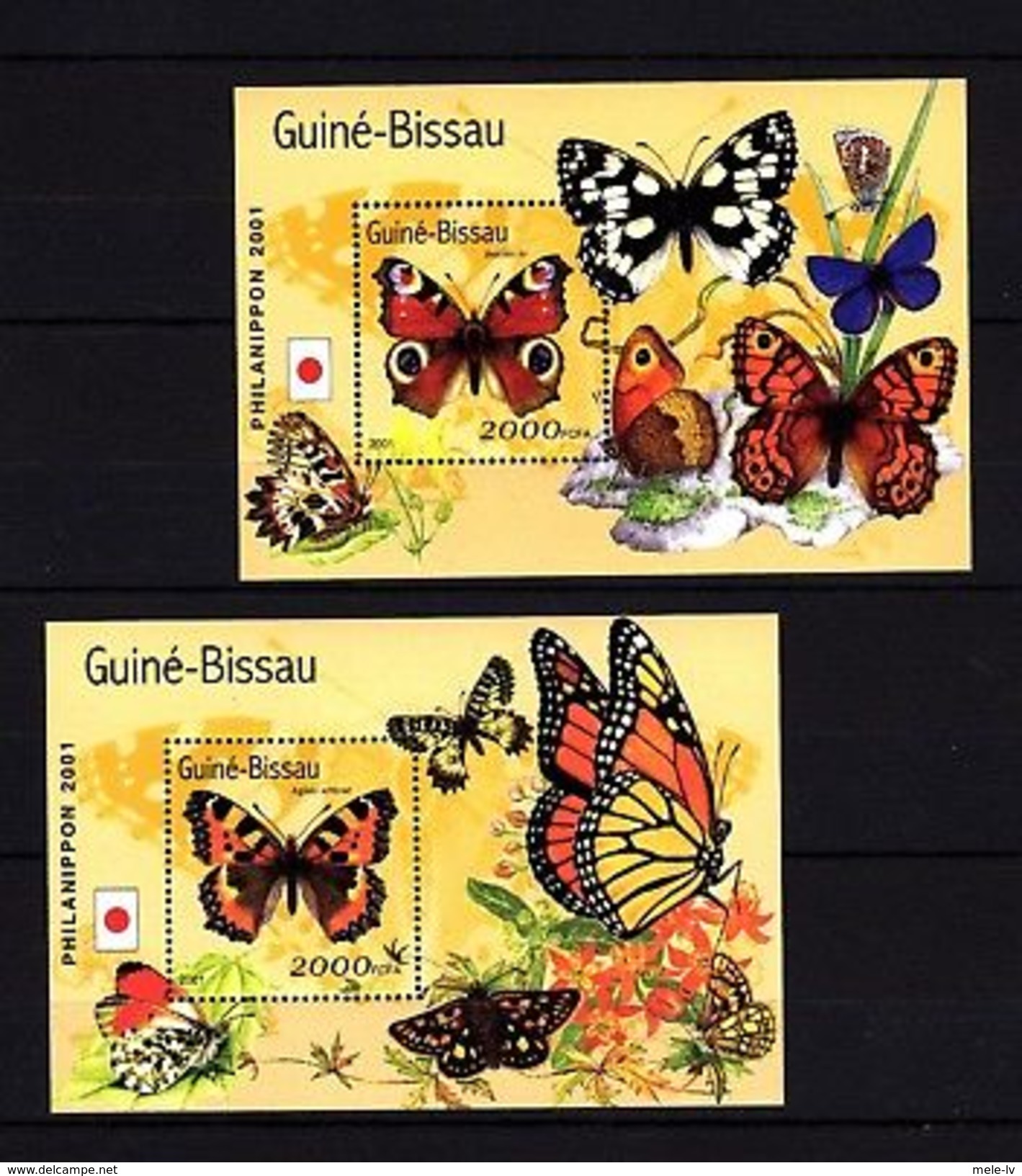 Guinea Bissau 2001 Butterflies MNH -(V-31) - Sonstige & Ohne Zuordnung
